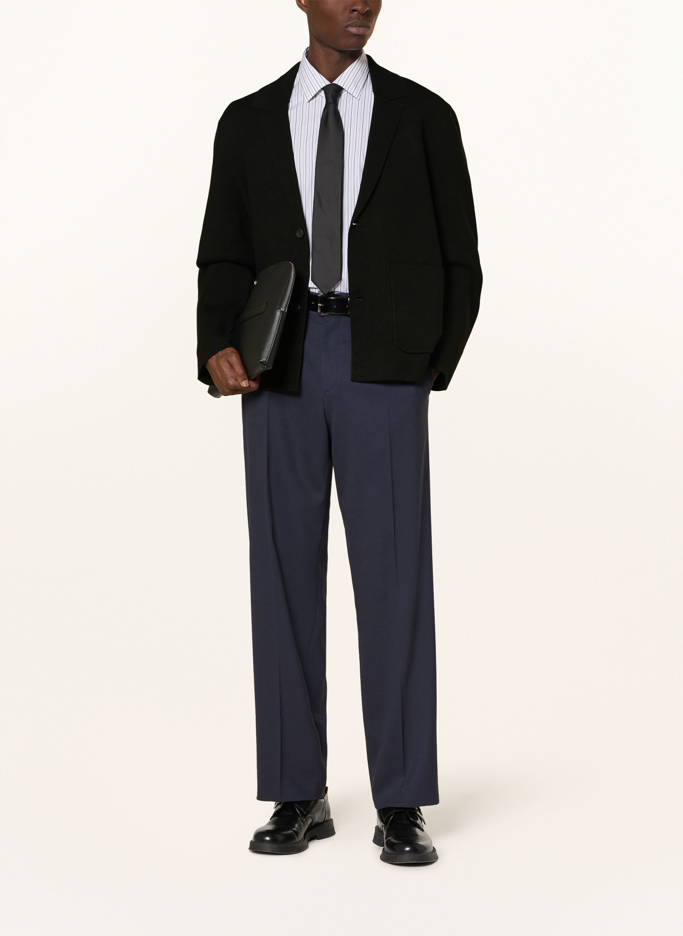 HUGO Strickjacke SITON: SCHWARZ