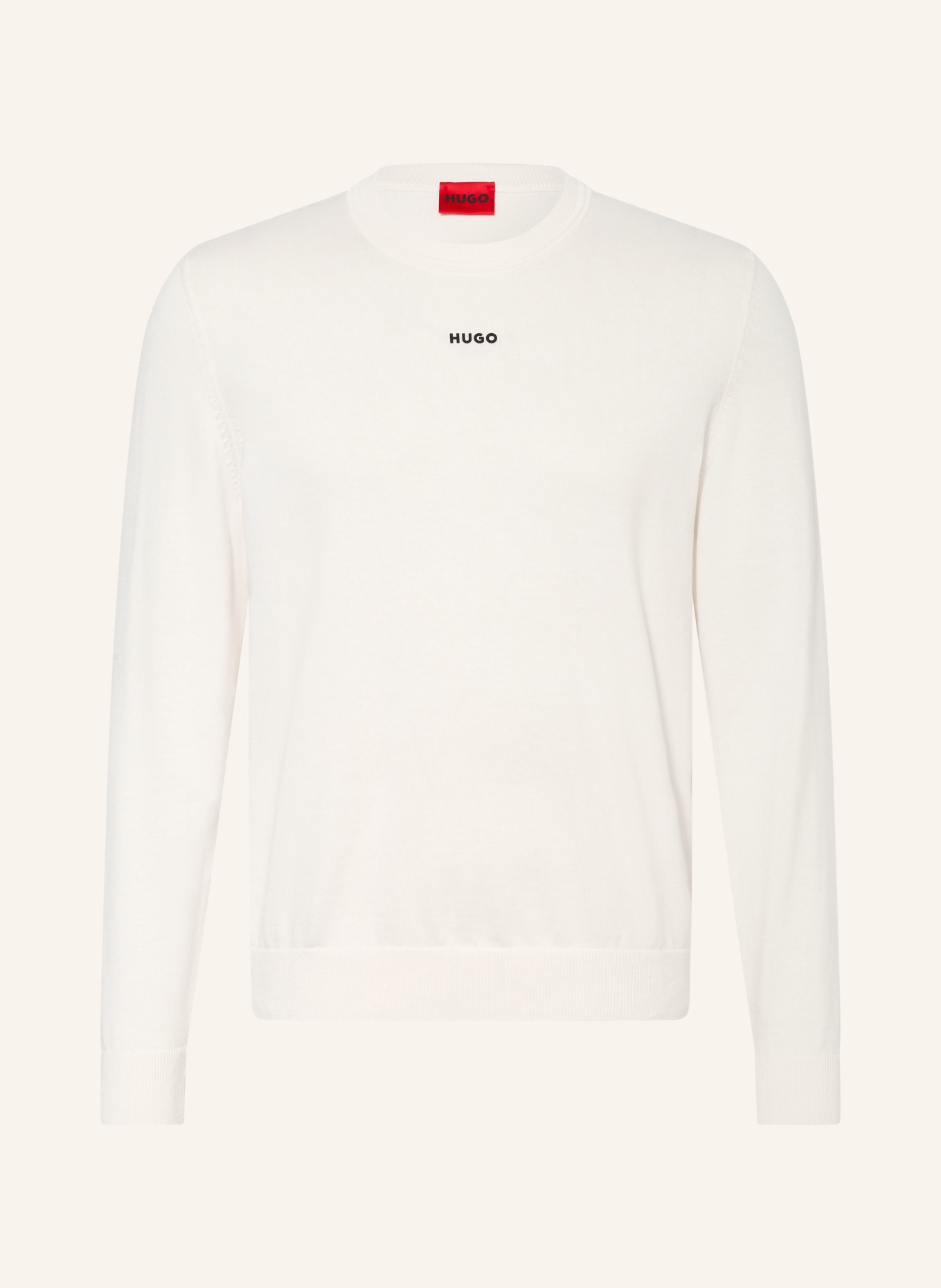 HUGO Pullover SAN CASSIUS: WEISS / SCHWARZ