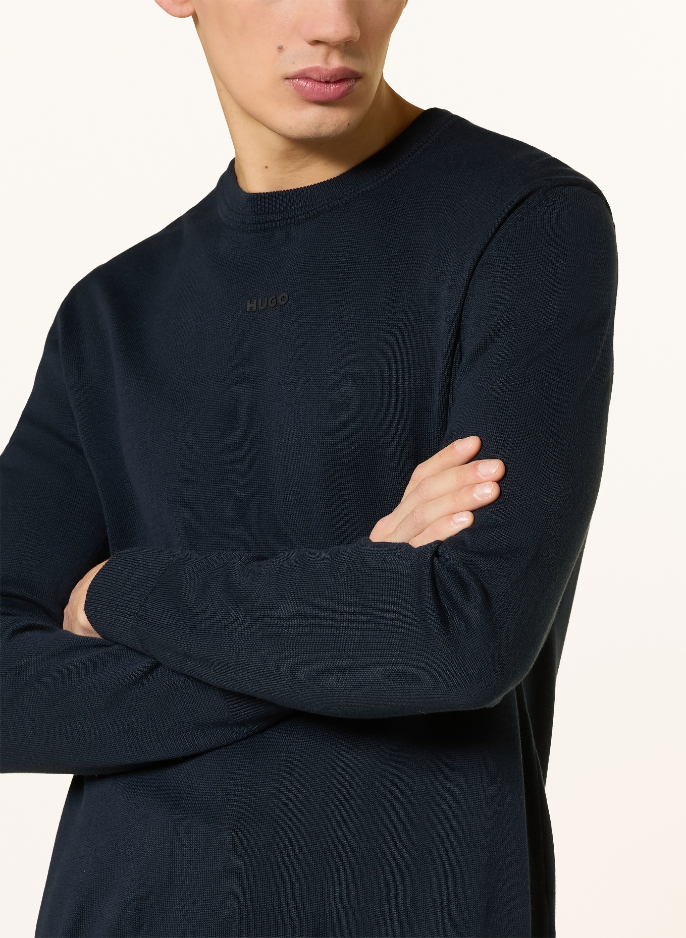 HUGO Pullover SAN CASSIUS: DUNKELBLAU