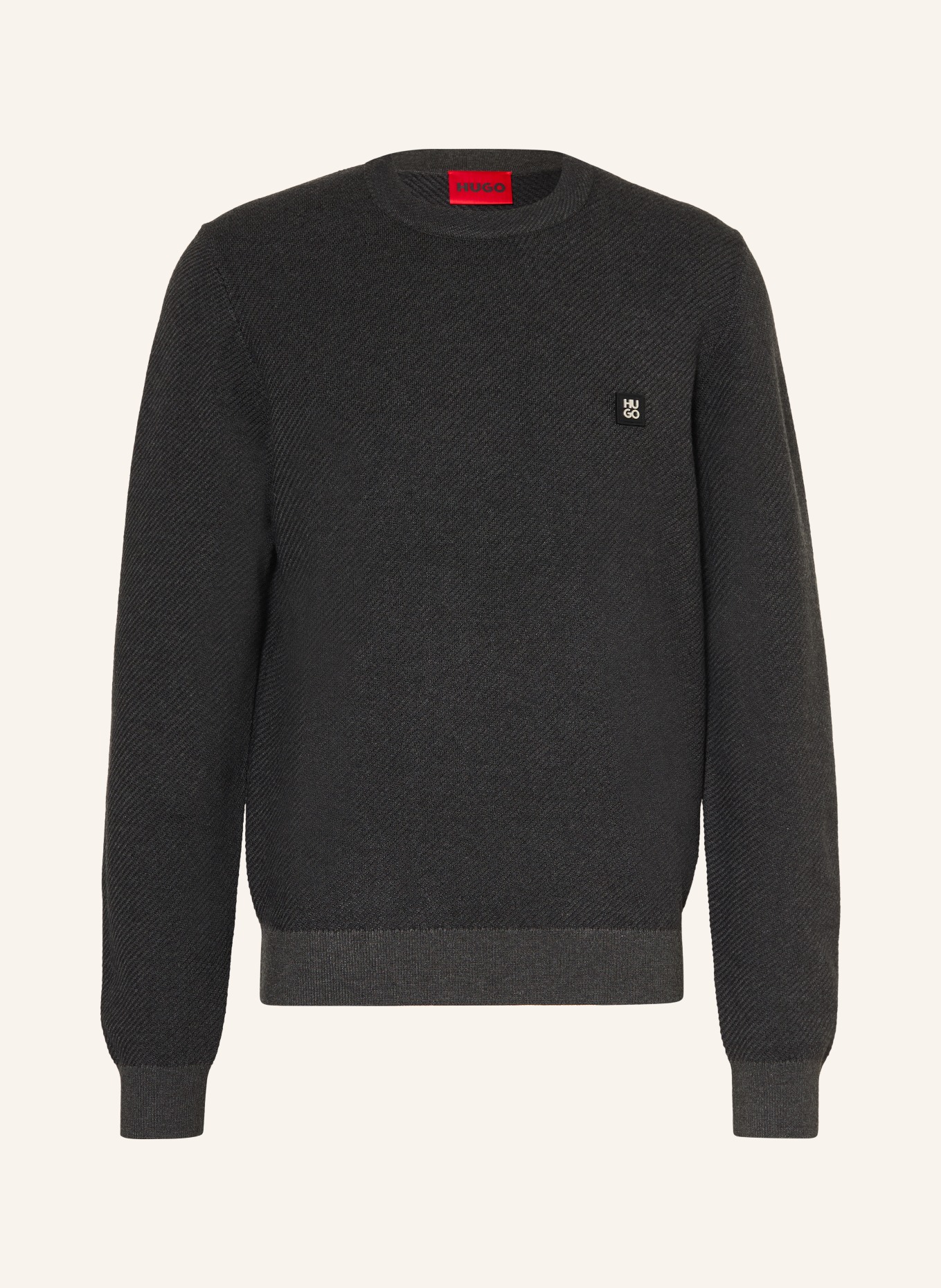 HUGO SETAL sweater: DARK GRAY / TAUPE