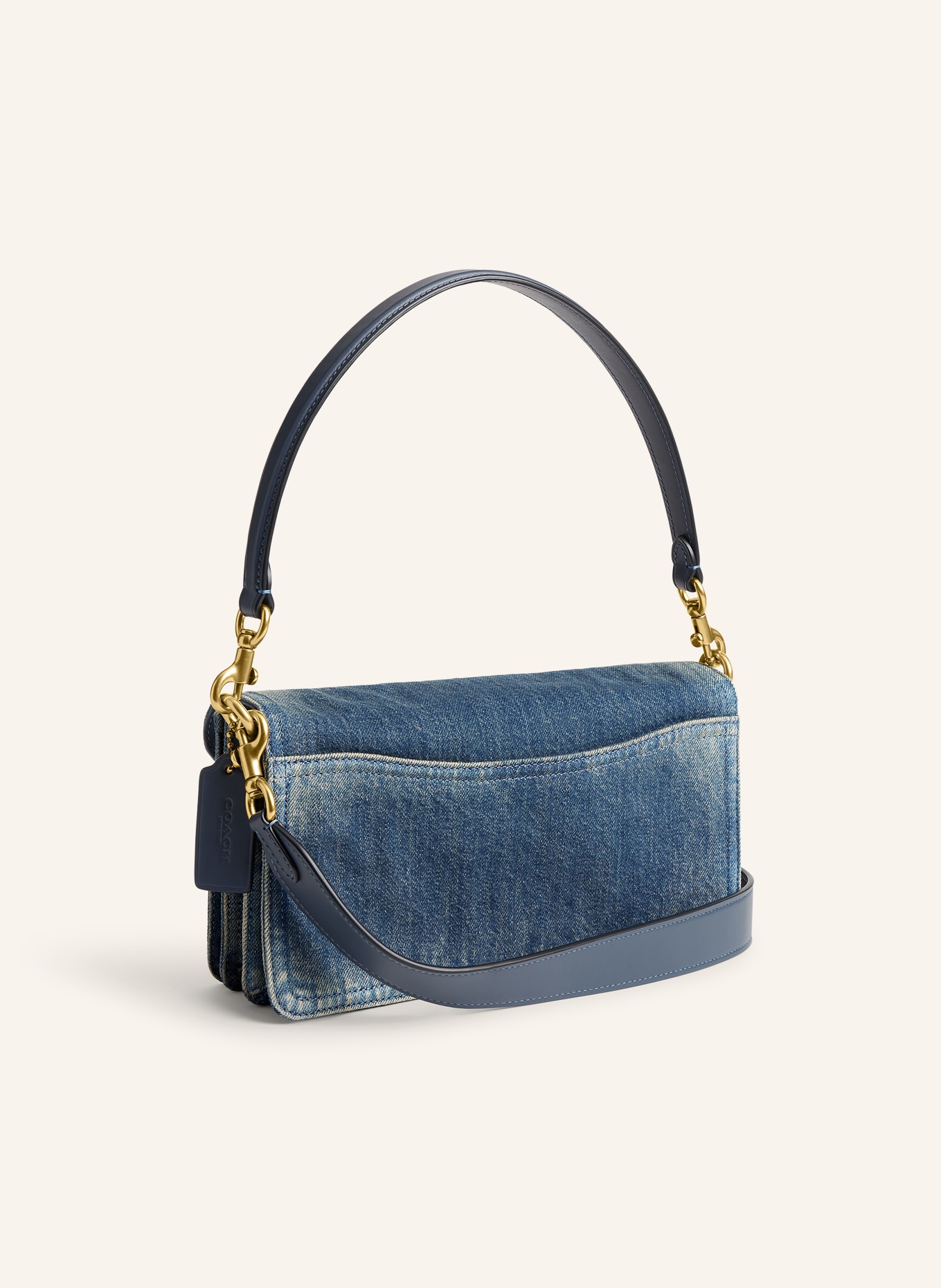 COACH Schultertasche TABBY: BLAU / CREME