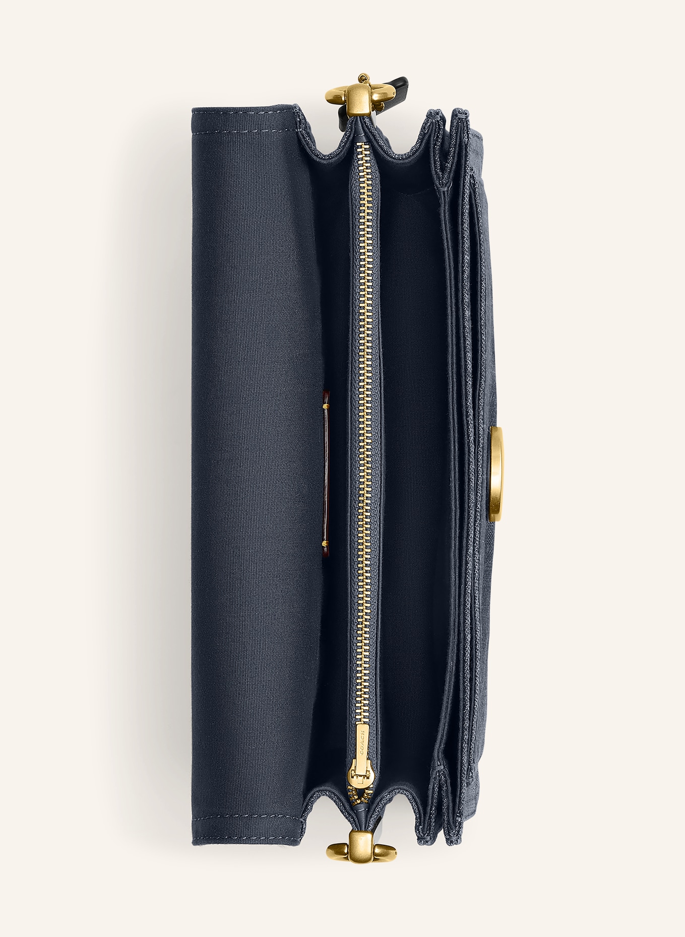 COACH Schultertasche TABBY: BLAU / CREME