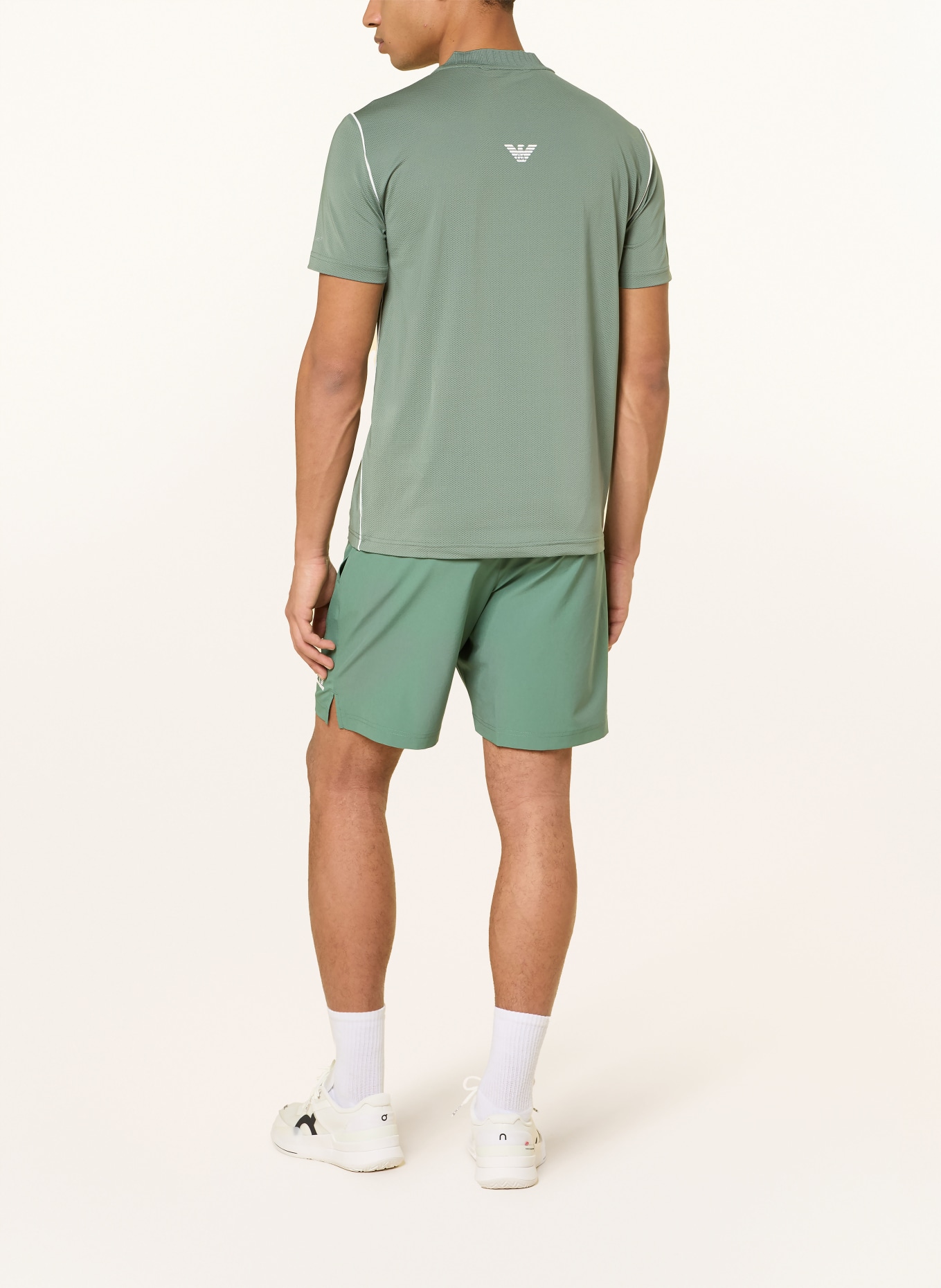 EA7 EMPORIO ARMANI T-Shirt TENNIS PRO: GRÜN / WEISS