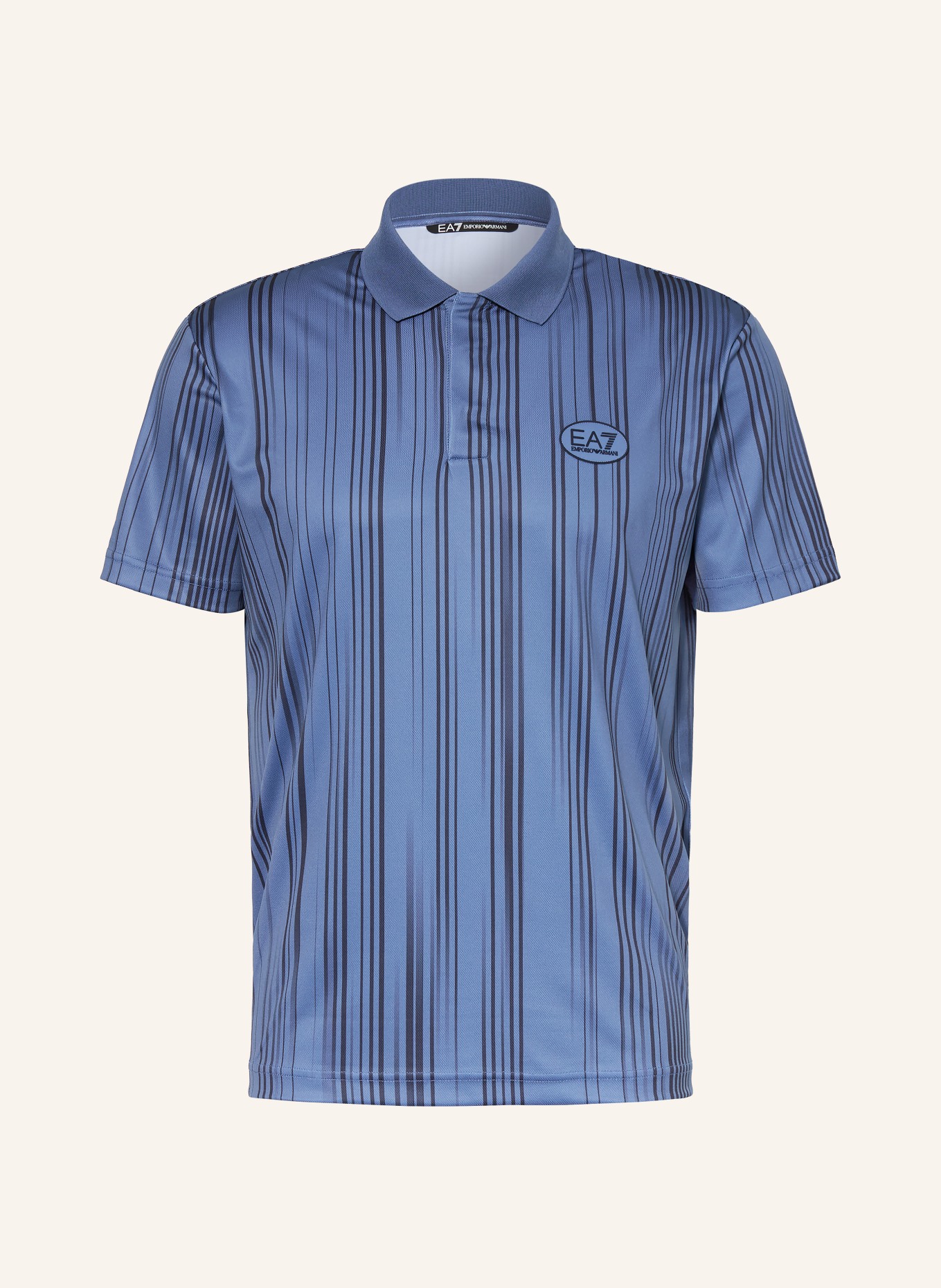 EA7 EMPORIO ARMANI Functional polo shirt: BLUE / DARK BLUE