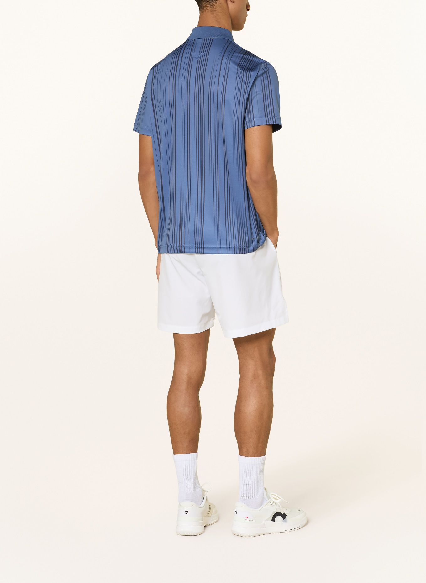 EA7 EMPORIO ARMANI Functional polo shirt: BLUE / DARK BLUE