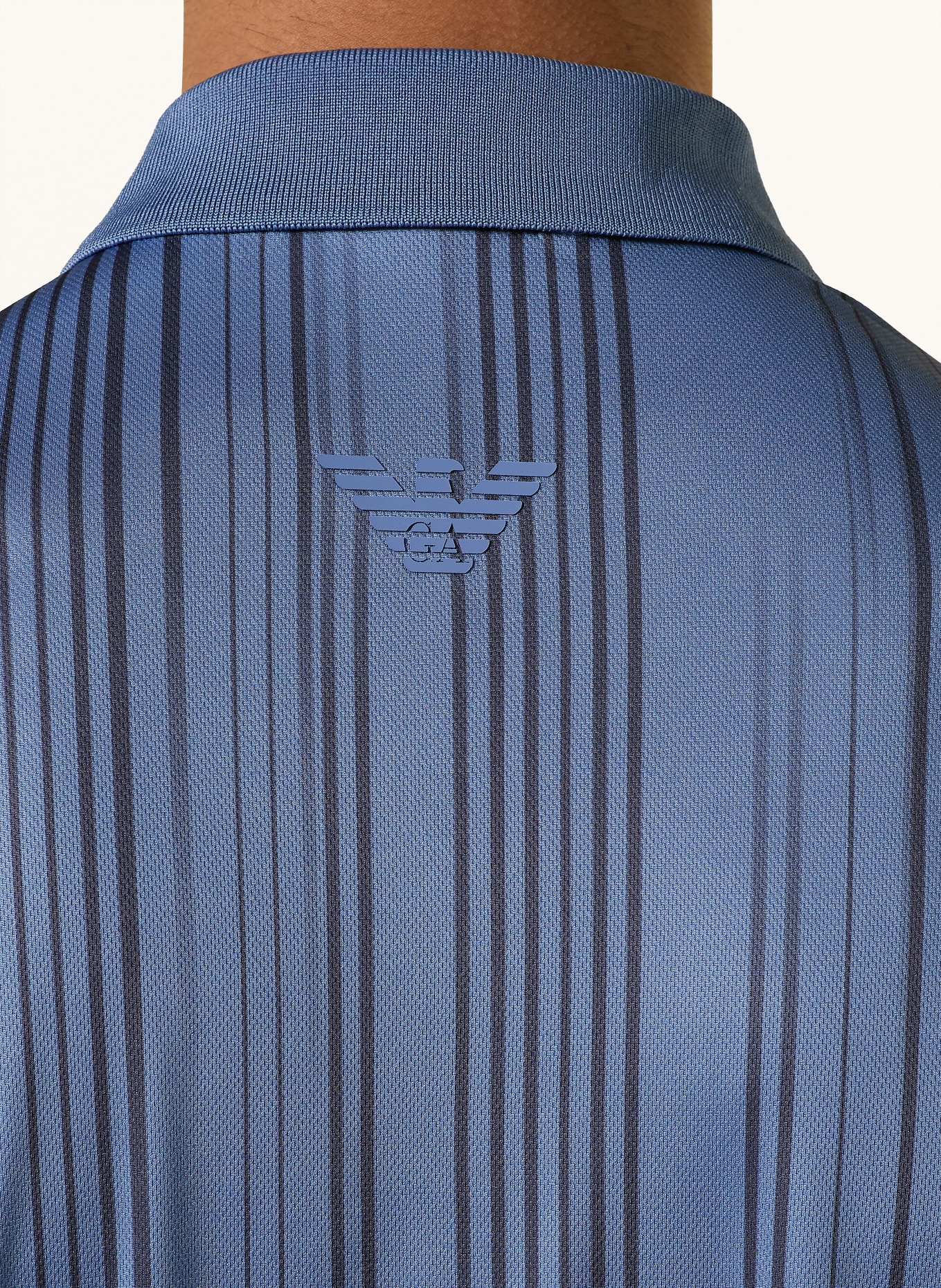 EA7 EMPORIO ARMANI Functional polo shirt: BLUE / DARK BLUE
