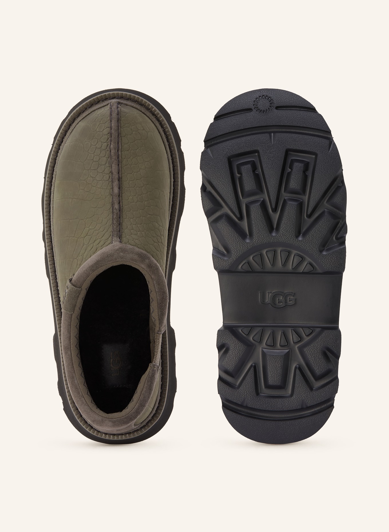 UGG Slipper TASMAN LUG: DUNKELGRAU