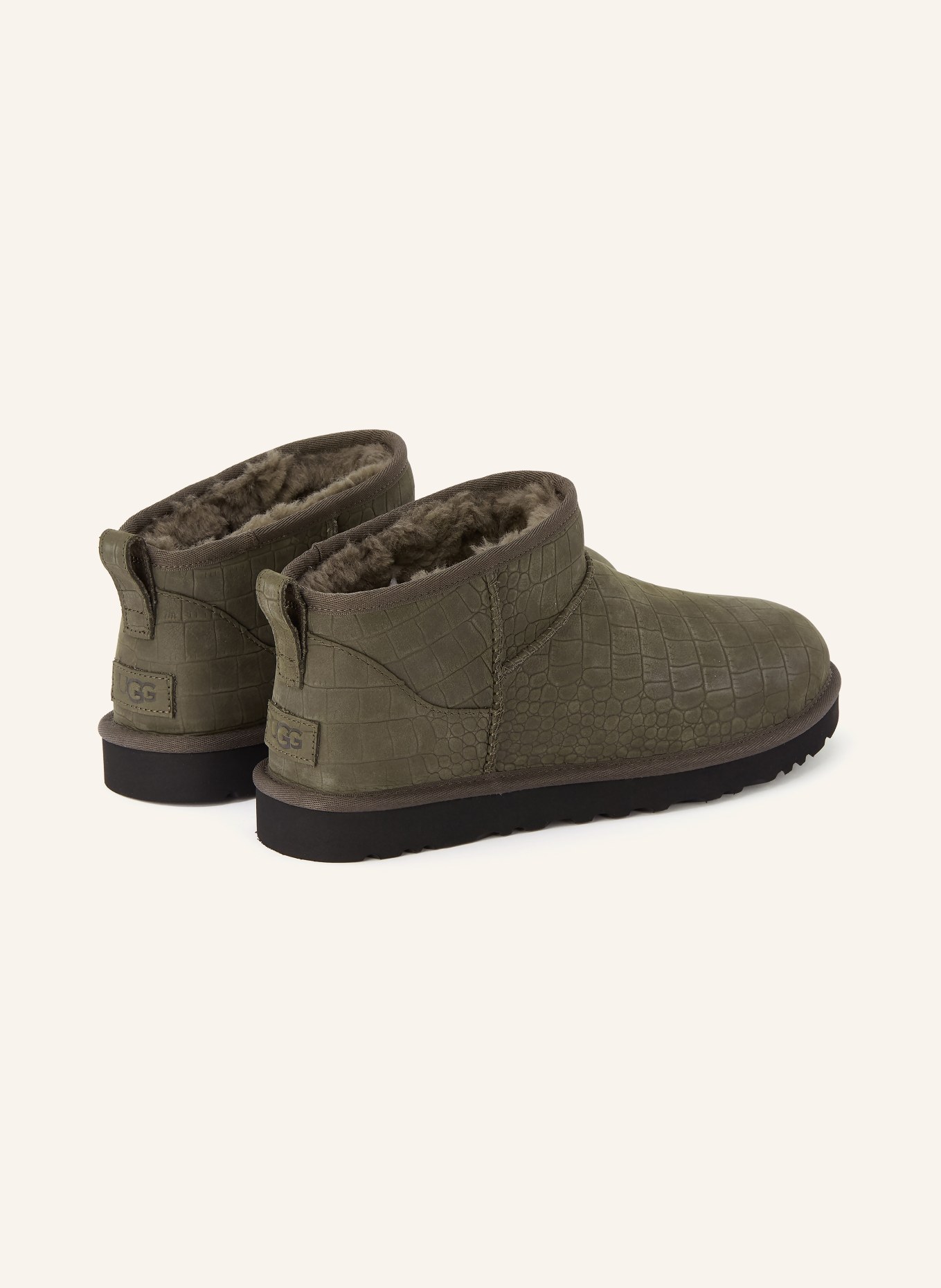 UGG Boots CLASSIC ULTRA MINI EMBOSSED: DUNKELGRAU