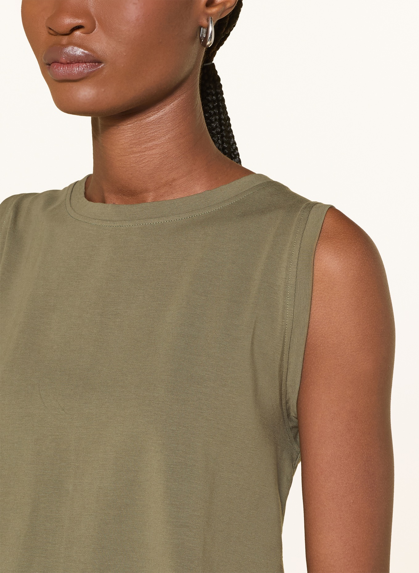 JEANNE BARET Top POLYNESIE: KHAKI