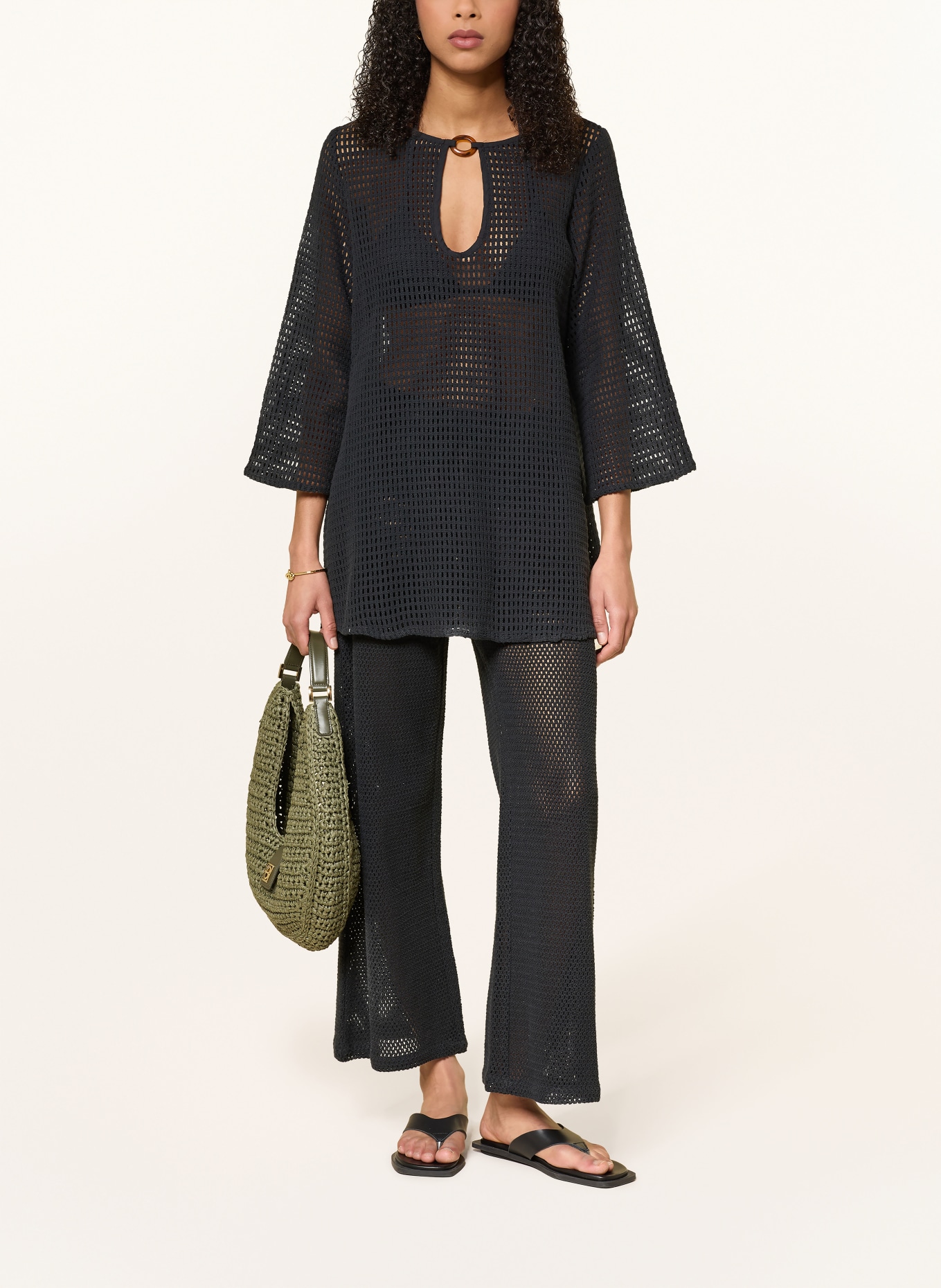 MRS & HUGS Strandkleid: SCHWARZ