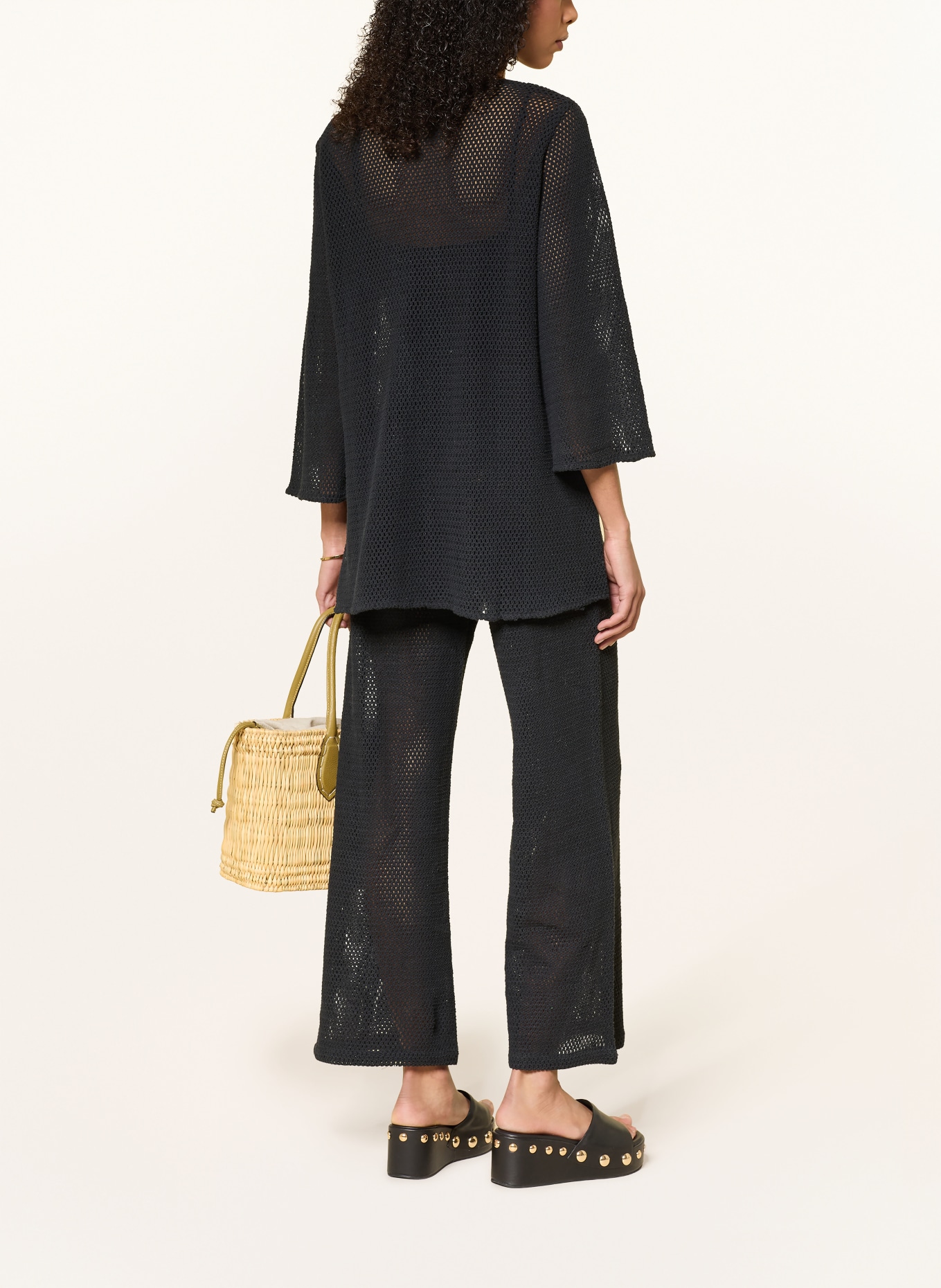 MRS & HUGS crochet tunic: BLACK