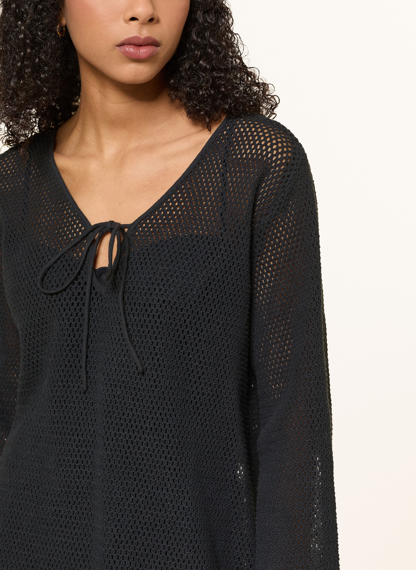 MRS & HUGS crochet tunic: BLACK