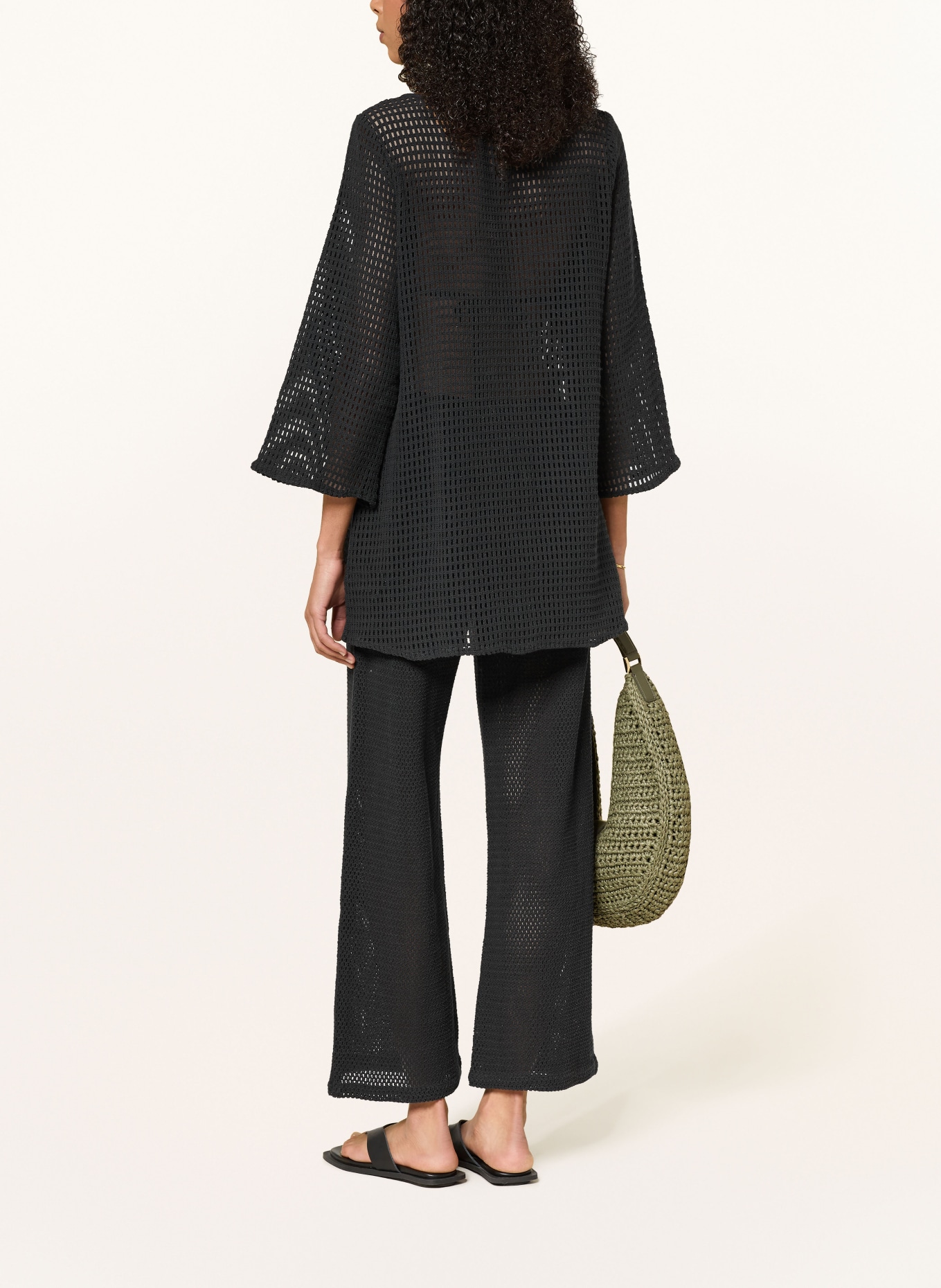 MRS & HUGS crochet pants: BLACK