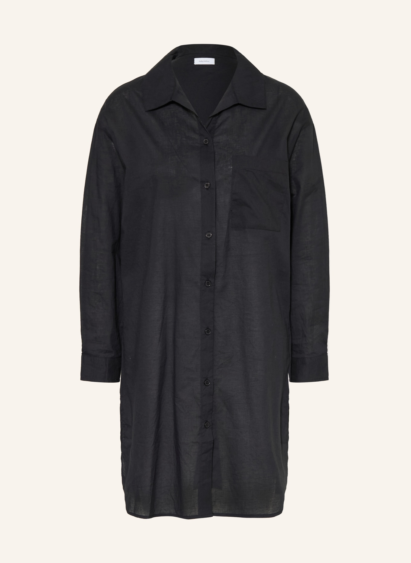 darling harbour shirt dress: 15 SCHWARZ