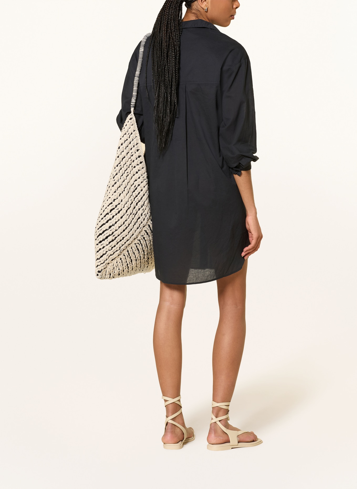 darling harbour shirt dress: 15 SCHWARZ