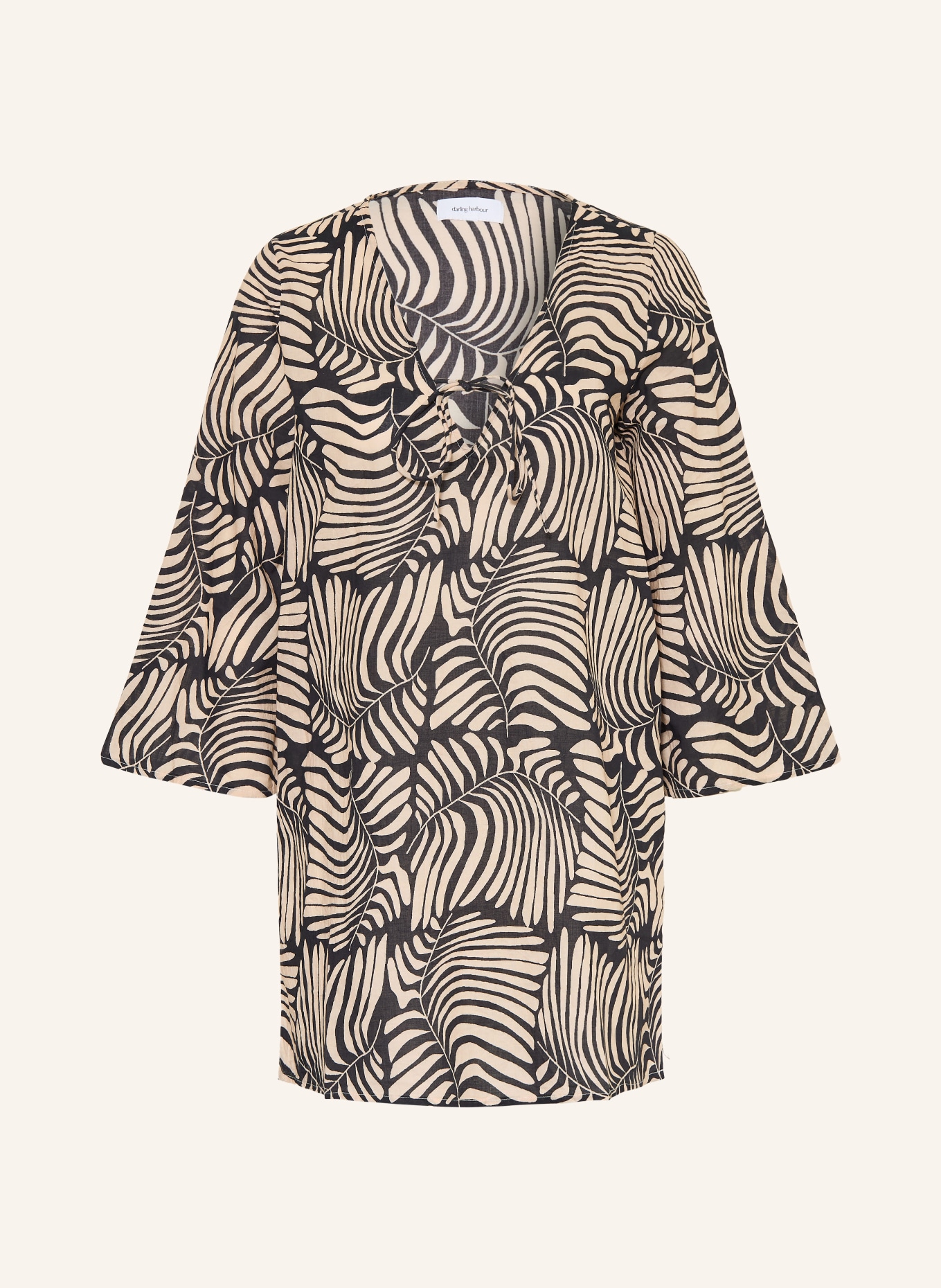 darling harbour Kleid mit 3/4-Arm: 14 CREME-SCHWARZ
