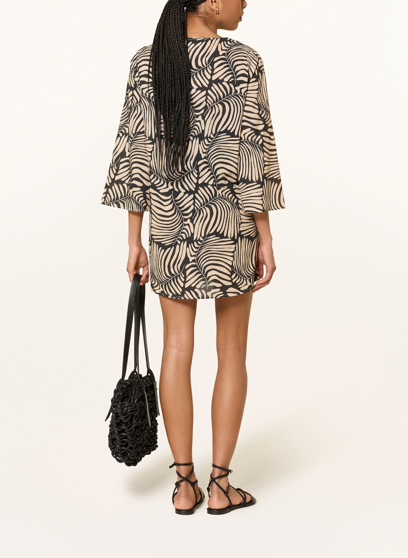 darling harbour Kleid mit 3/4-Arm: 14 CREME-SCHWARZ