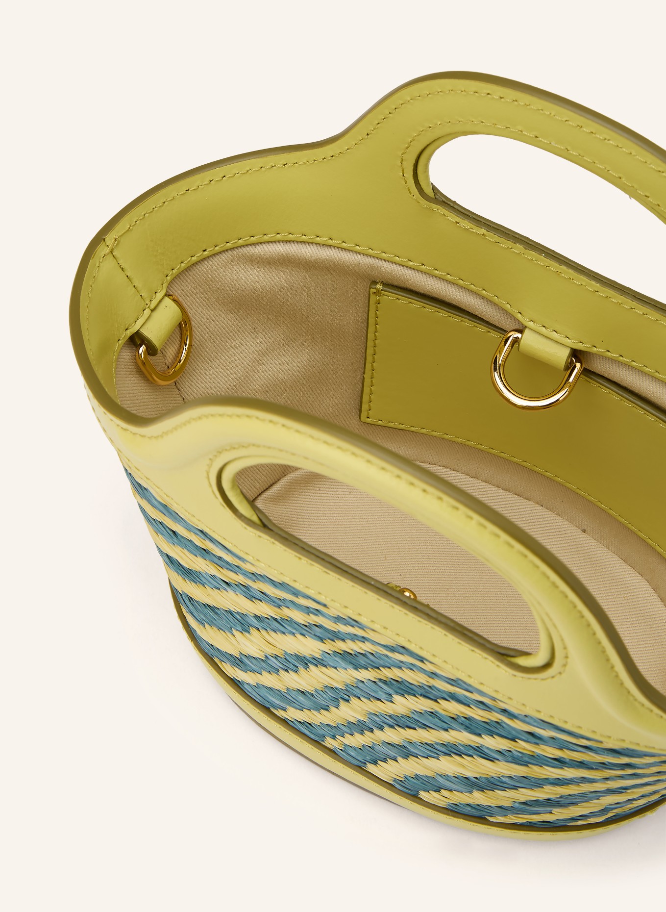 MARNI Torebka TROPICALIA MICRO: JASNOZIELONY / MOCNORÓŻOWY / NIEBIESKI