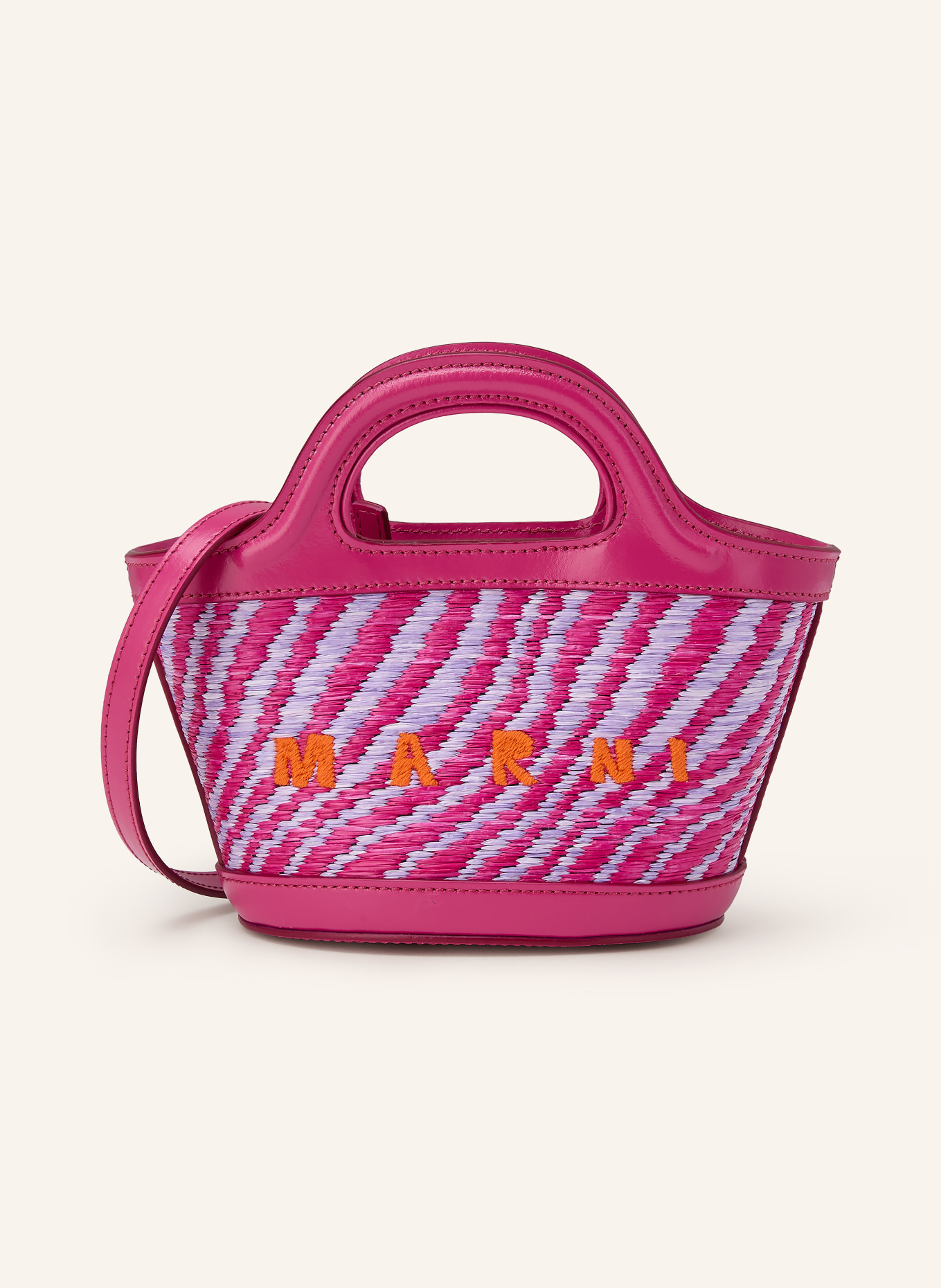 MARNI TROPICALIA MICRO handbag: PINK / LIGHT PURPLE / ORANGE