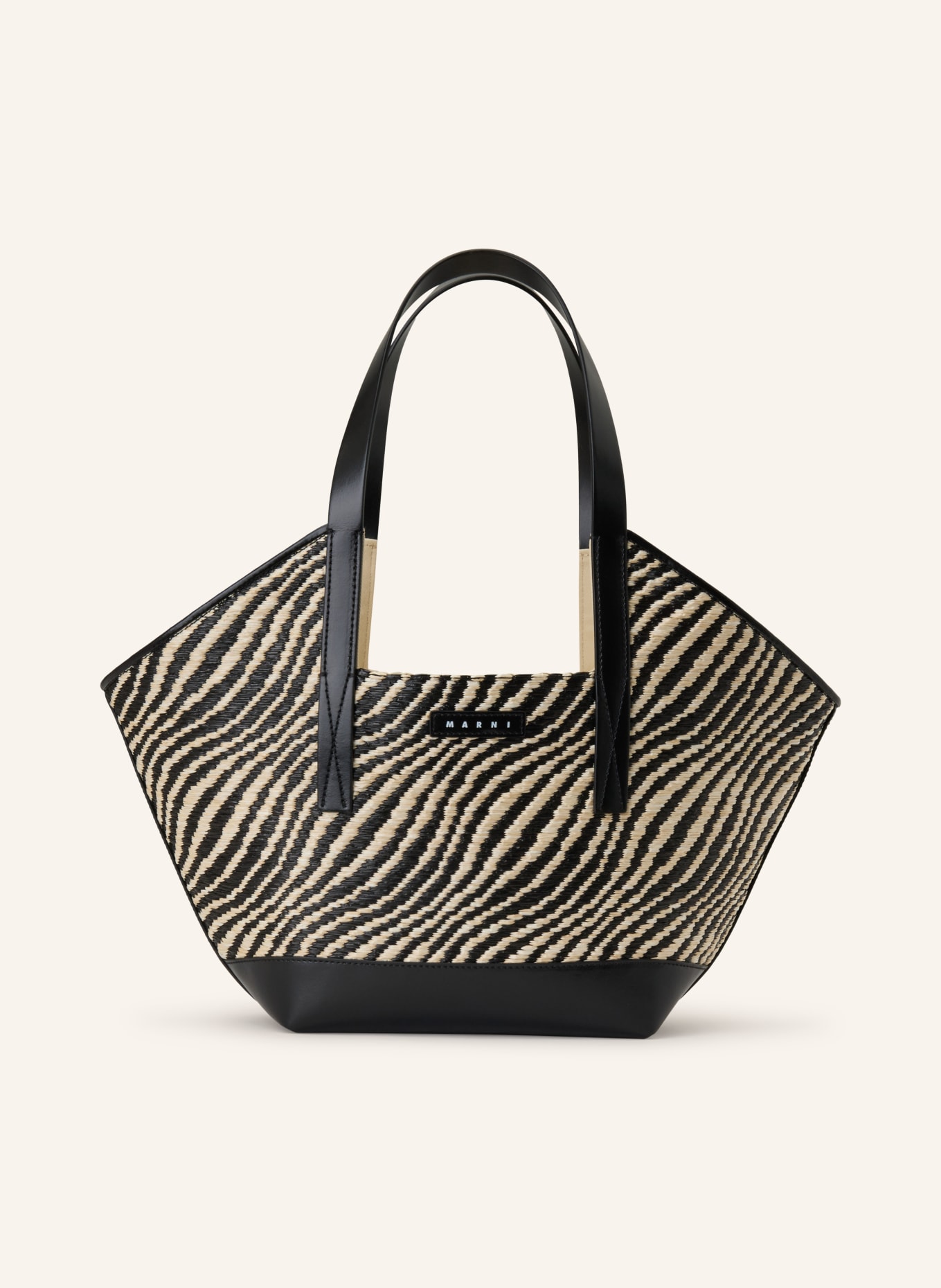 MARNI Shopper: SCHWARZ / BEIGE