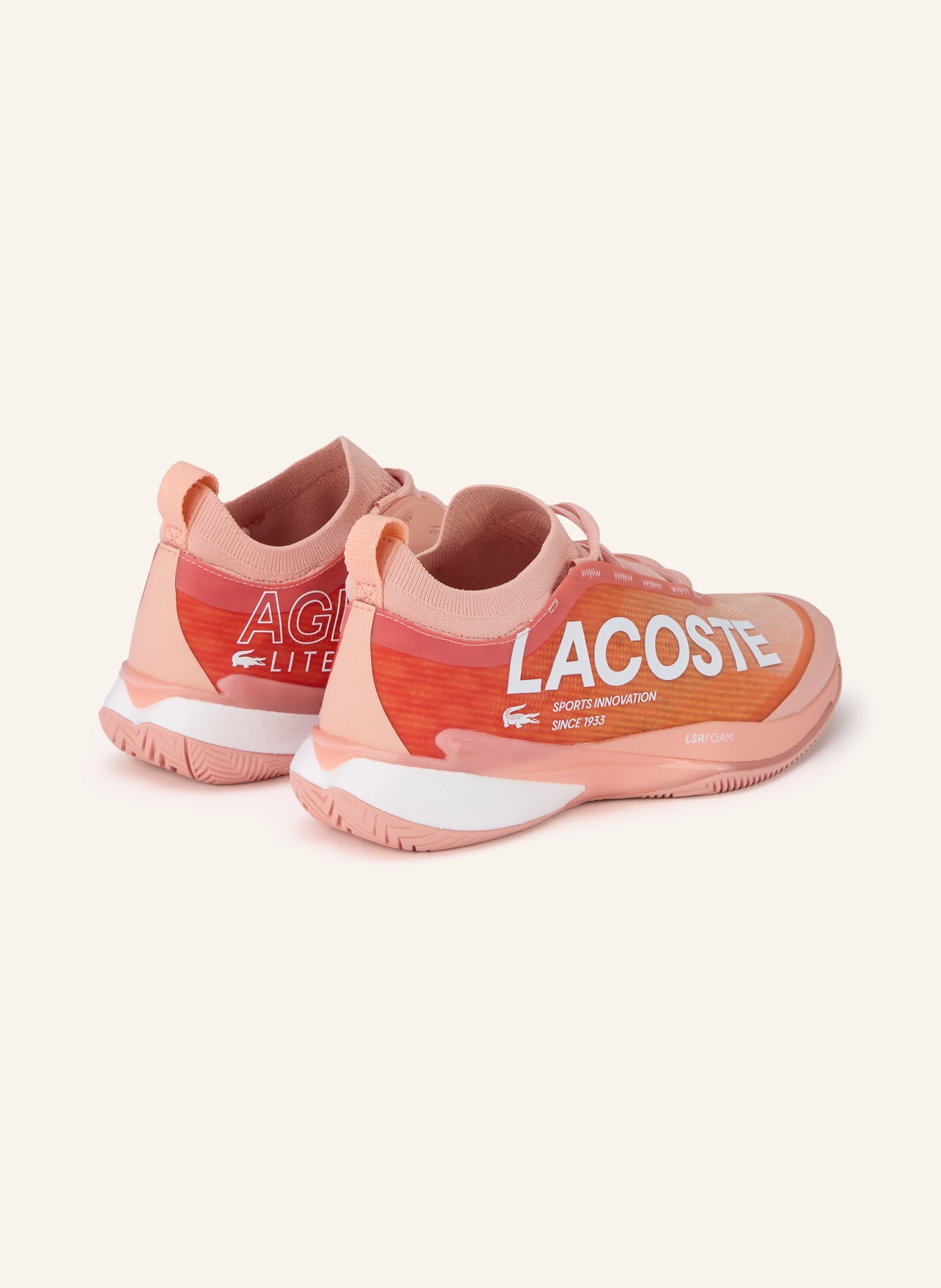 LACOSTE Tenisové boty AG-LT25 LITE: LOSOSOVÁ / BÍLÁ