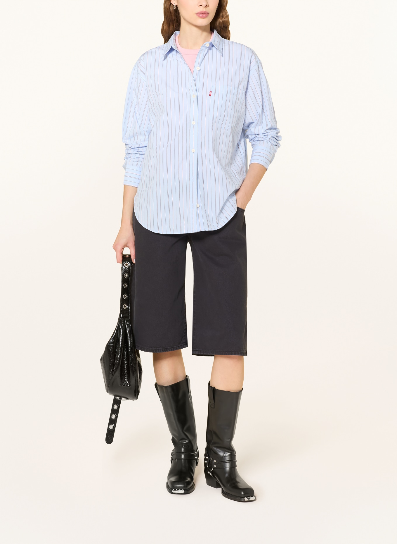 Levi's® Hemdbluse HARLIE: HELLBLAU / WEISS / SCHWARZ