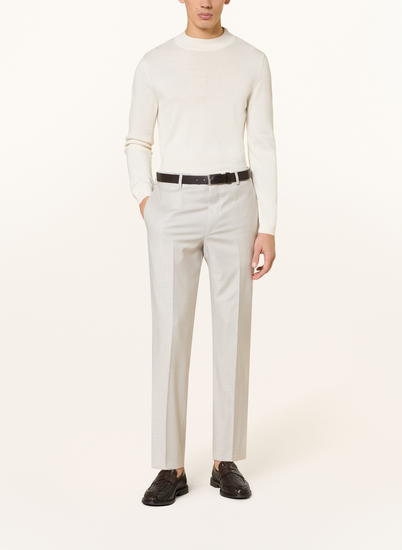 BALDESSARINI Kalhoty Regular Fit: 1602 Silver Cloud Karo