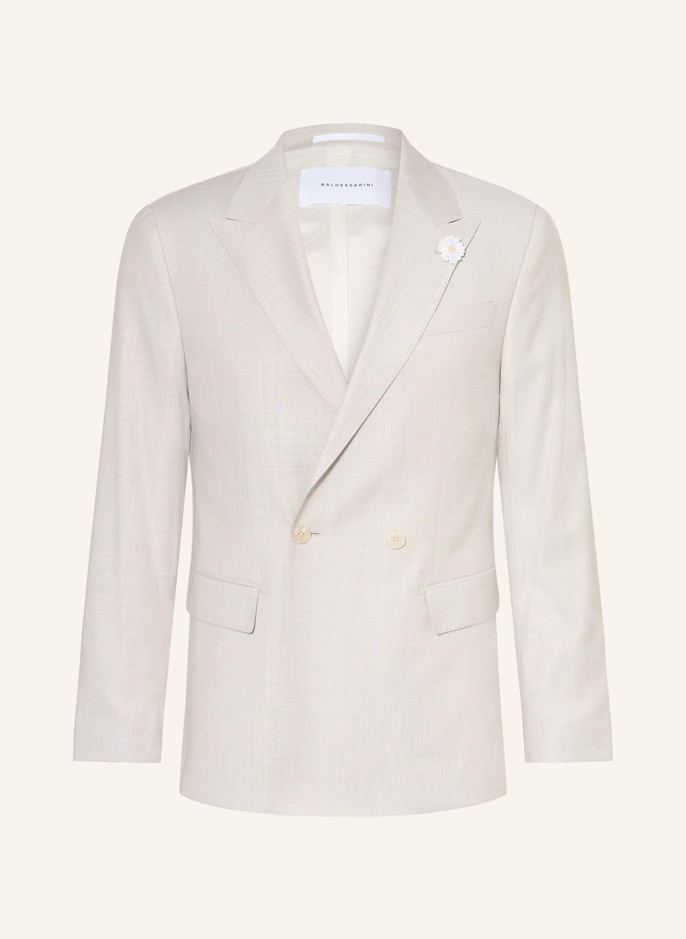 BALDESSARINI Anzugsakko SKYE Slim Fit: 1602 Silver Cloud Karo