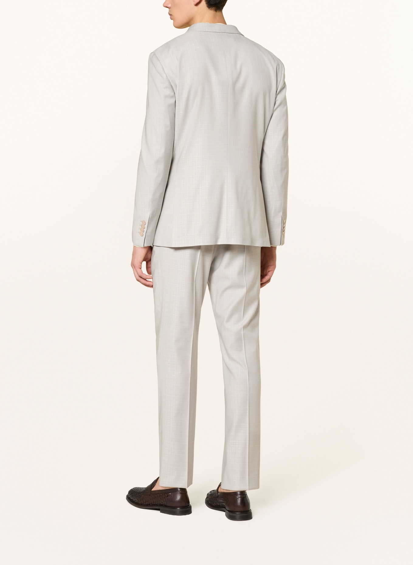 BALDESSARINI Anzugsakko SKYE Slim Fit: 1602 Silver Cloud Karo