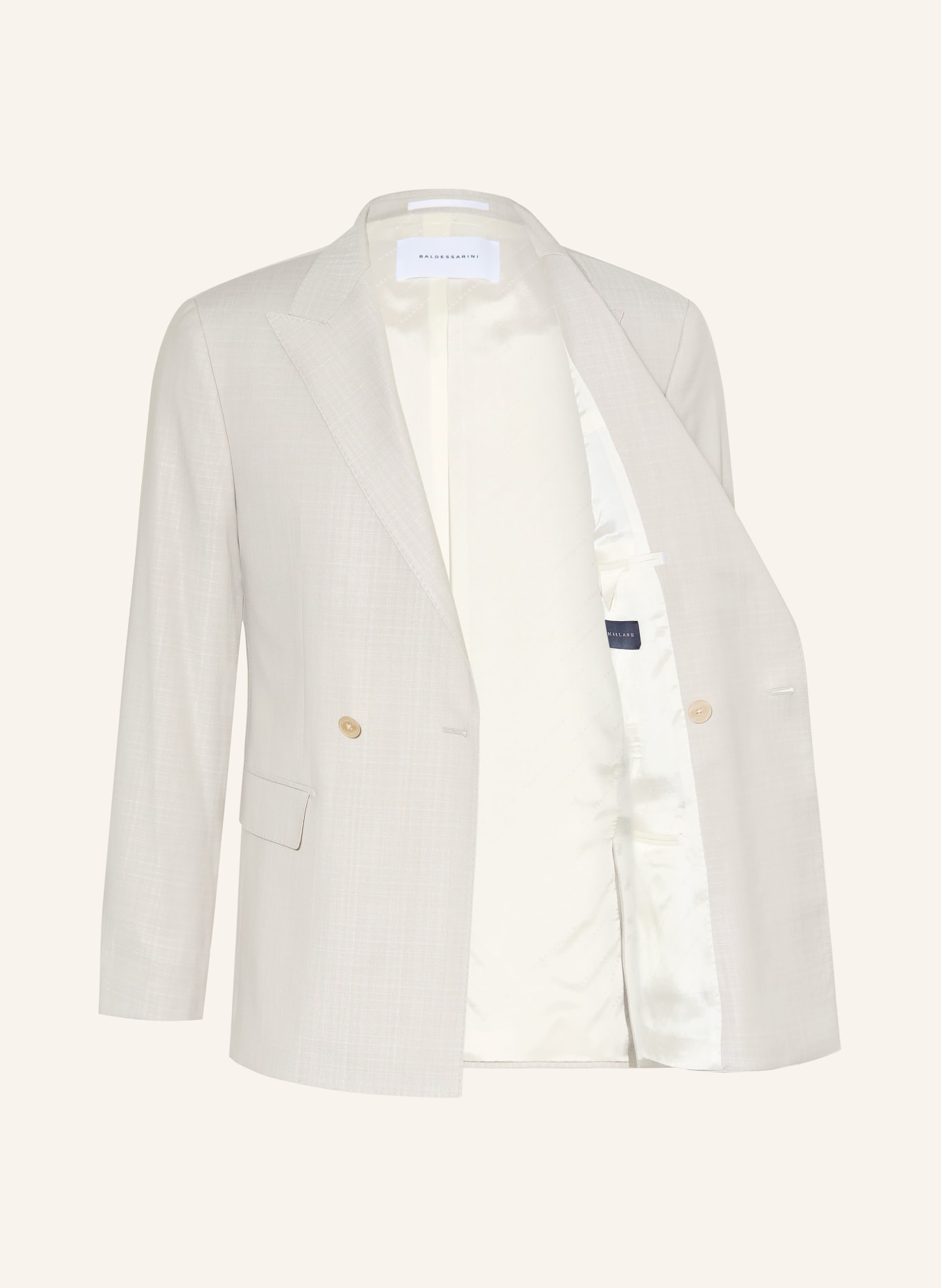 BALDESSARINI Anzugsakko SKYE Slim Fit: 1602 Silver Cloud Karo