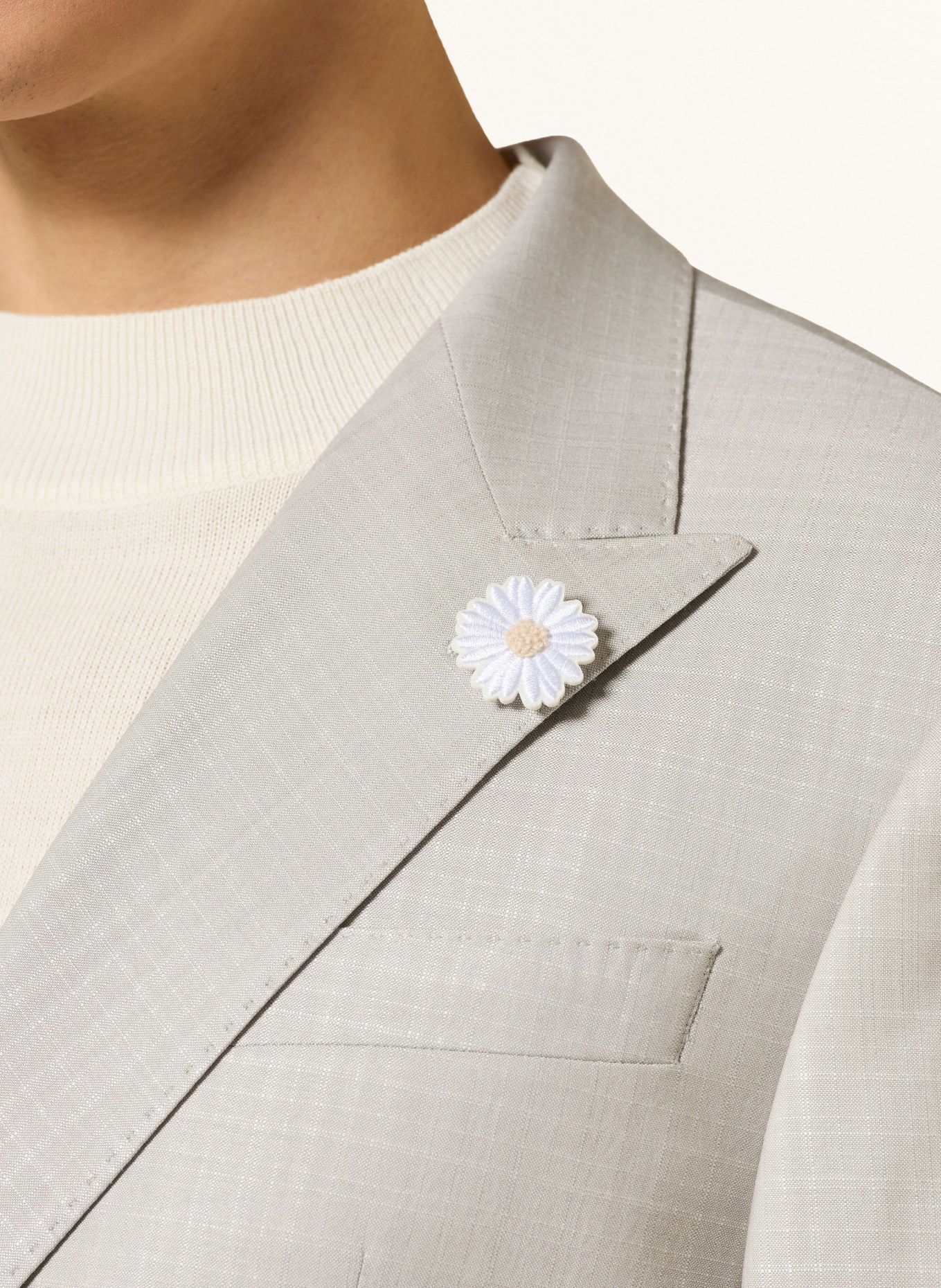 BALDESSARINI Anzugsakko SKYE Slim Fit: 1602 Silver Cloud Karo