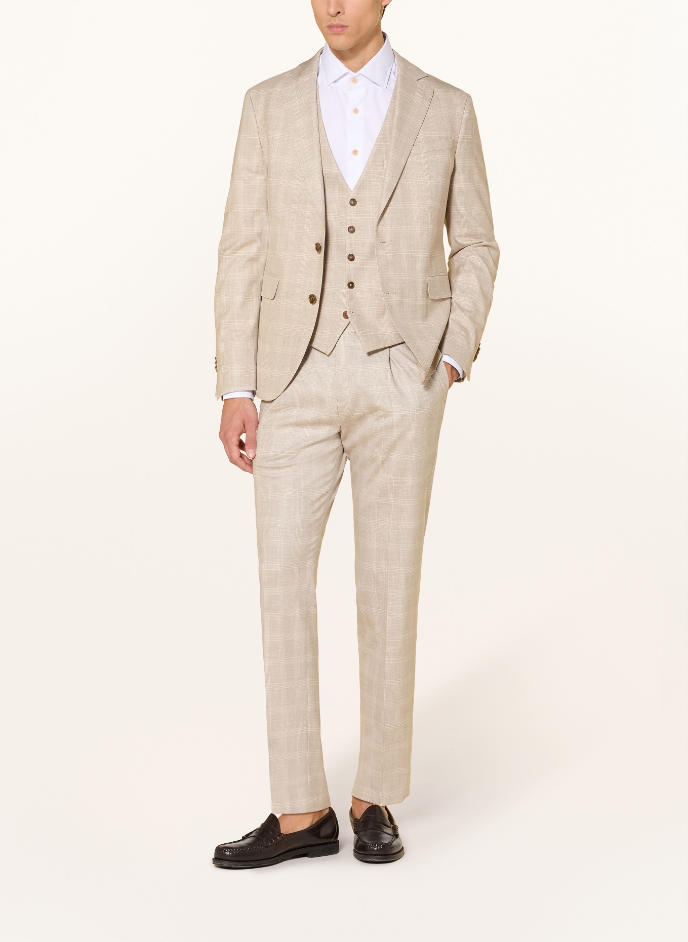 CINQUE CIVITRA Regular Fit Suit Vest: 22 hellbraun