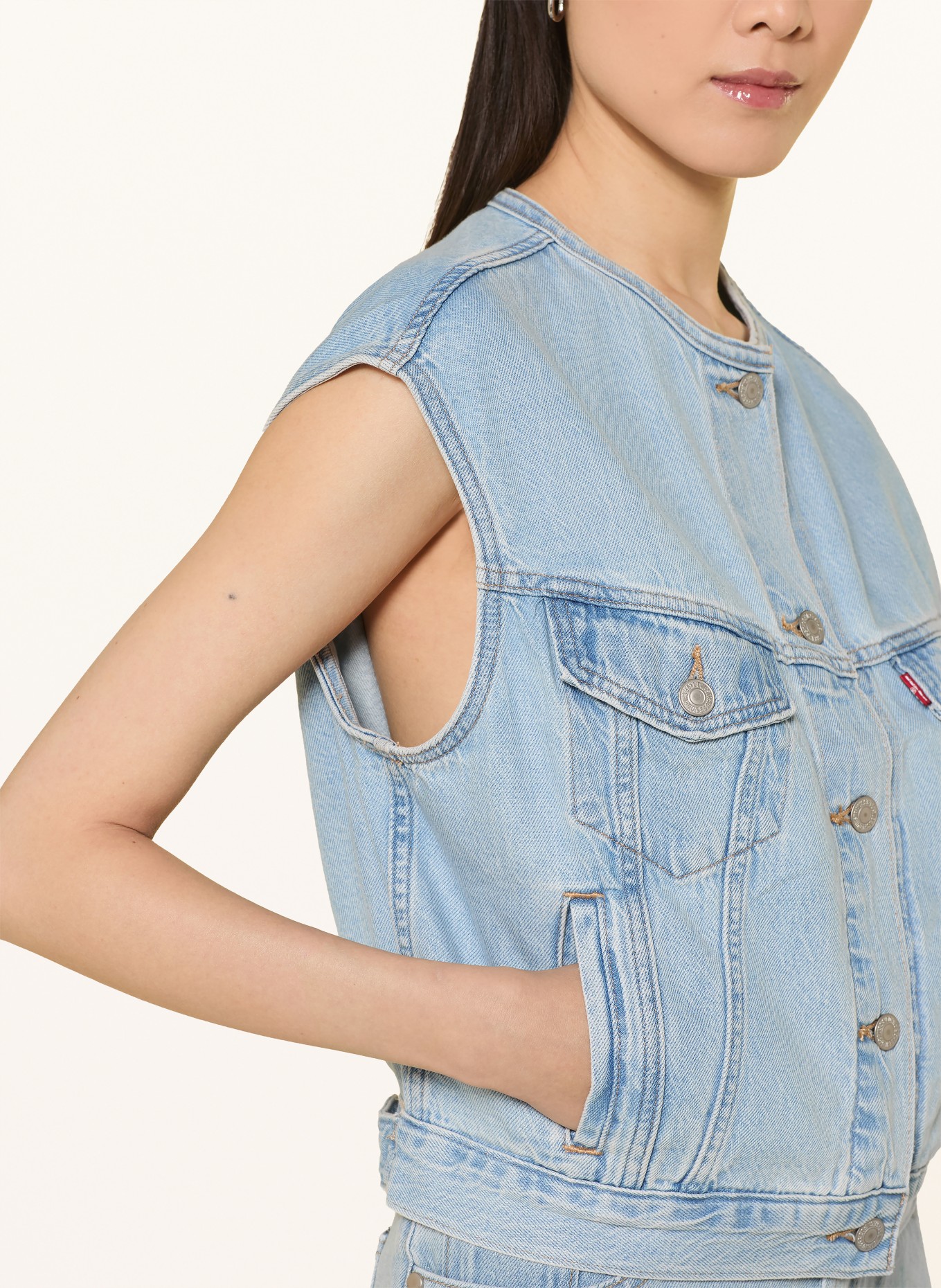 Levi's® džínová vesta: TMAVĚ MODRÁ