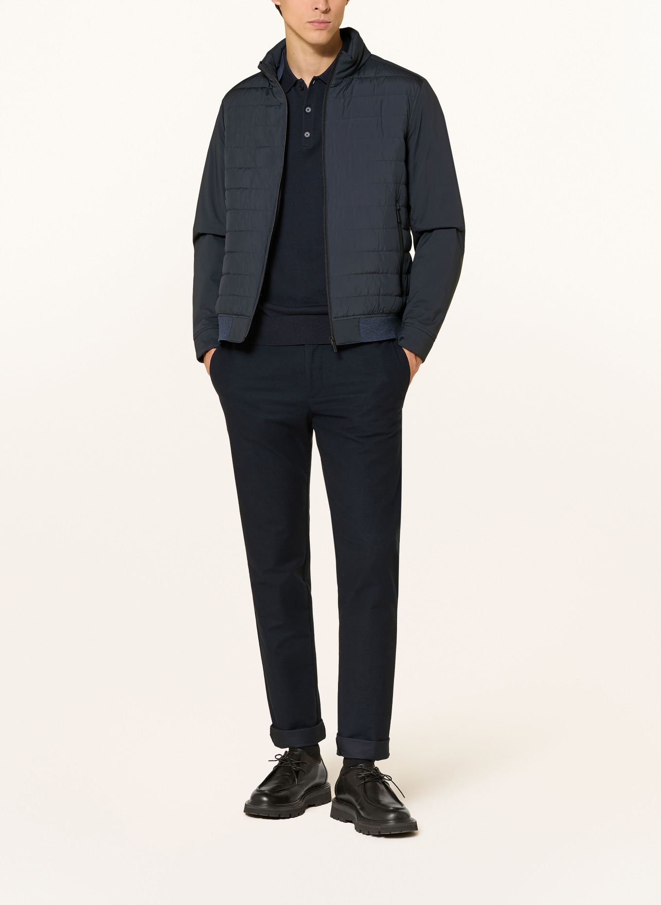 bugatti Blouson mit DUPONT™ SORONA®-Isolierung im Materialmix: DUNKELBLAU