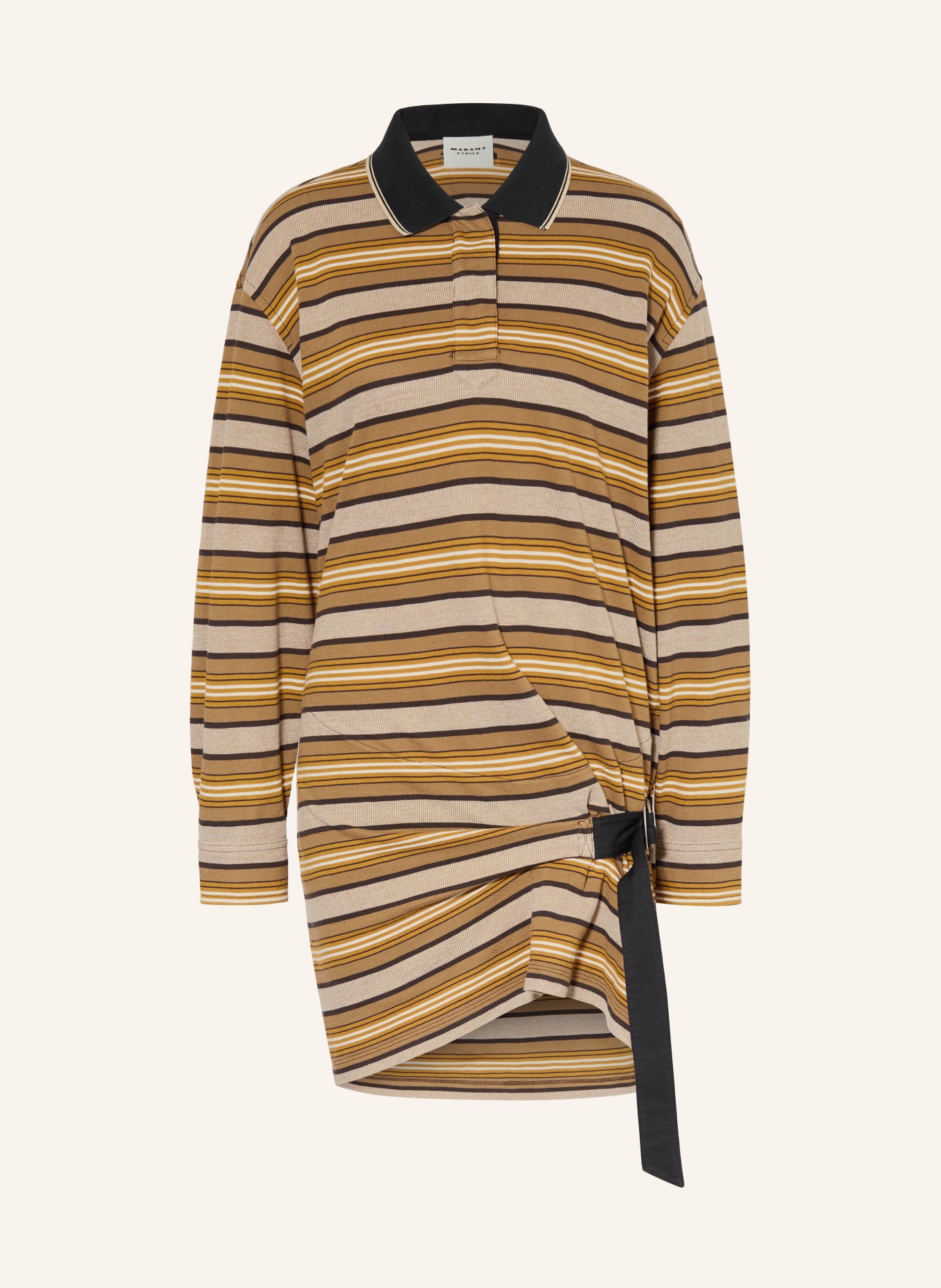 MARANT ÉTOILE Strick-Polokleid ISEA: BRAUN / DUNKELBRAUN / DUNKELORANGE