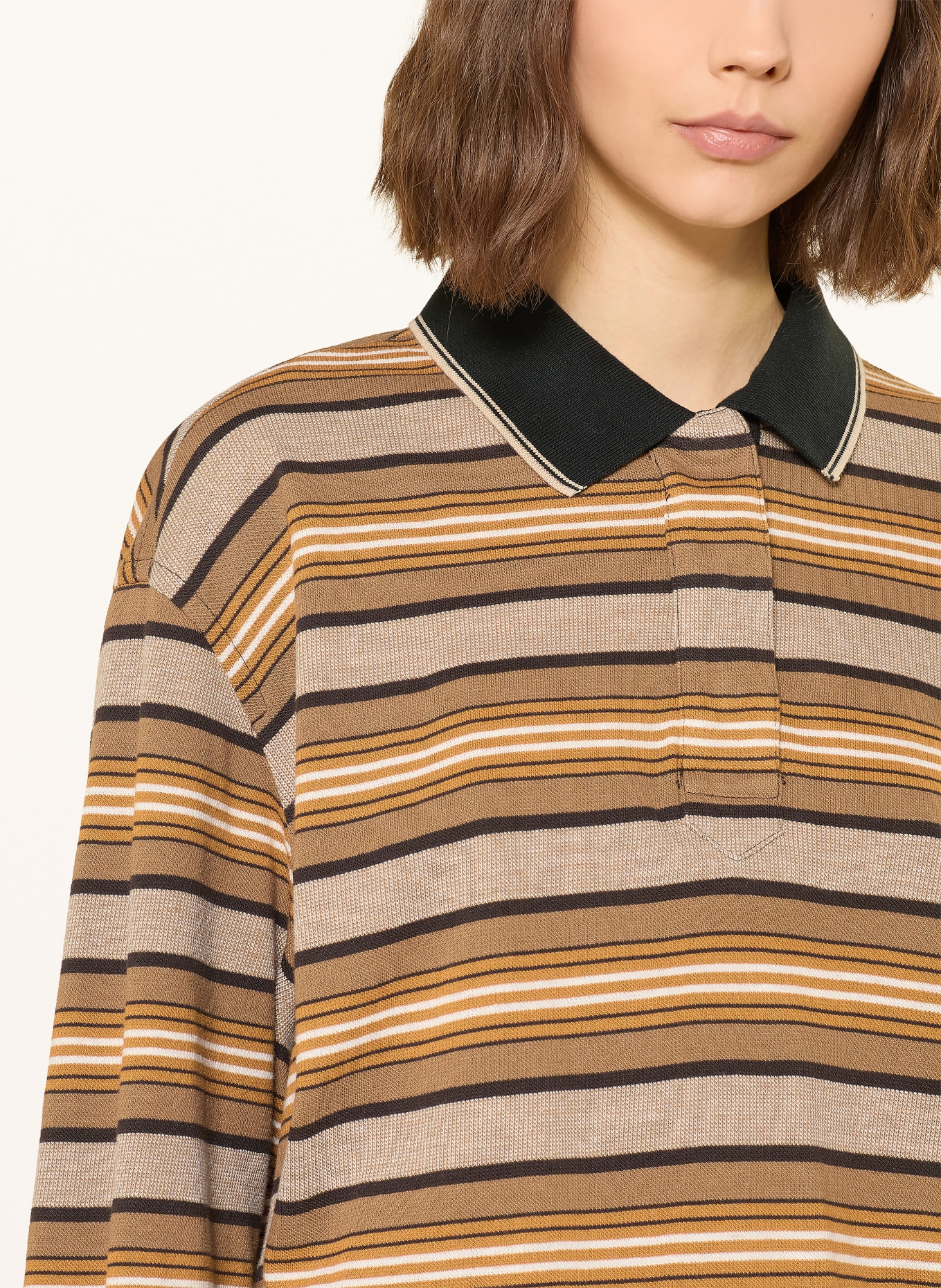 MARANT ÉTOILE Strick-Polokleid ISEA: BRAUN / DUNKELBRAUN / DUNKELORANGE