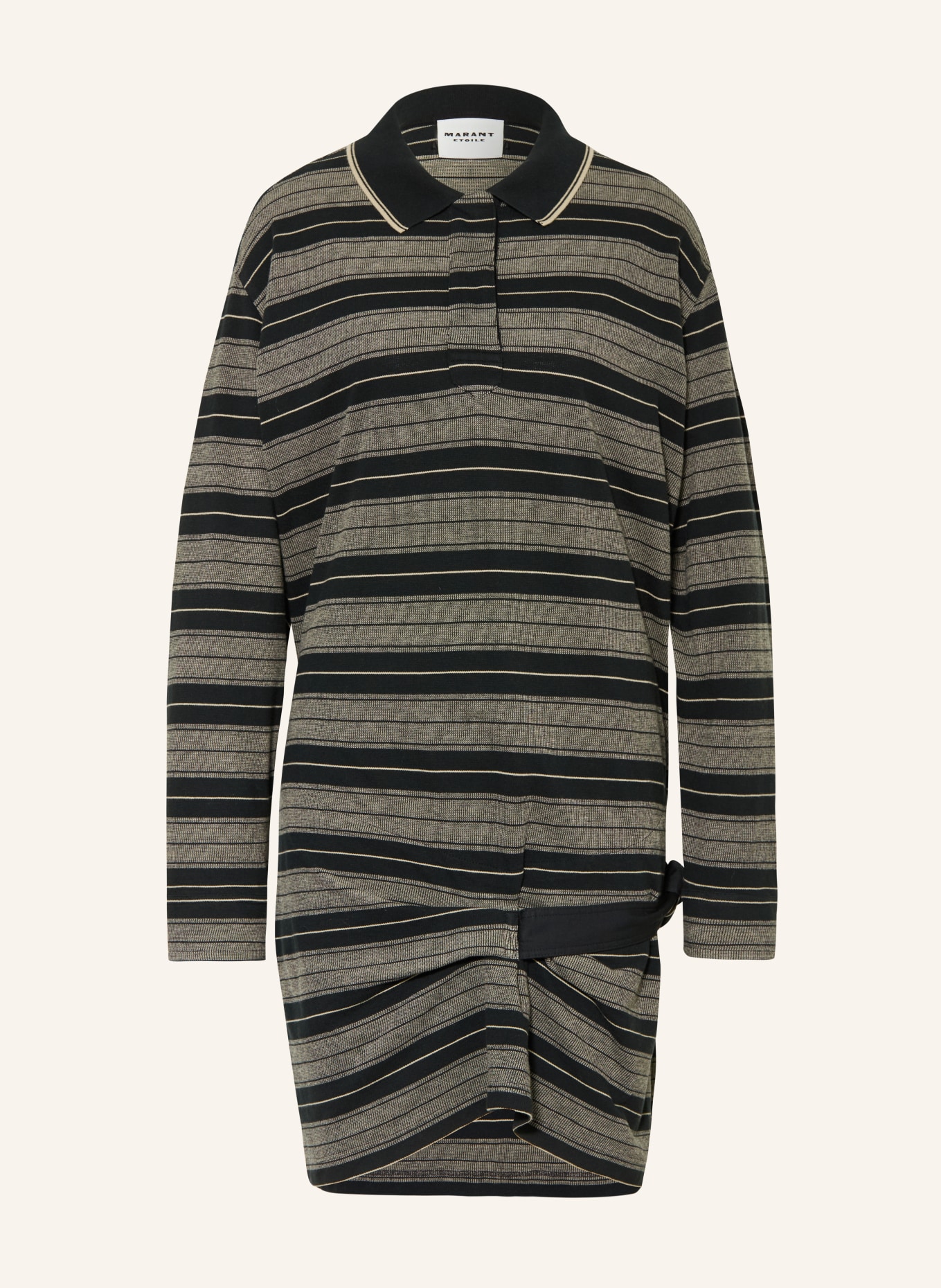 MARANT ÉTOILE Strick-Polokleid ISEA: SCHWARZ / ECRU