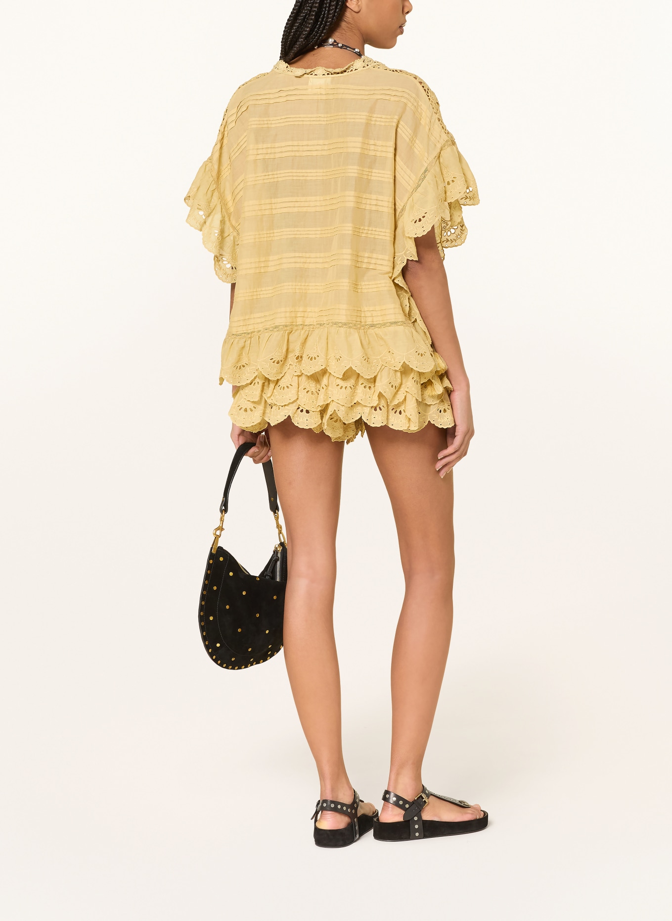 MARANT ÉTOILE Blůza PAYTON s krajkou: TMAVĚ ŽLUTÁ