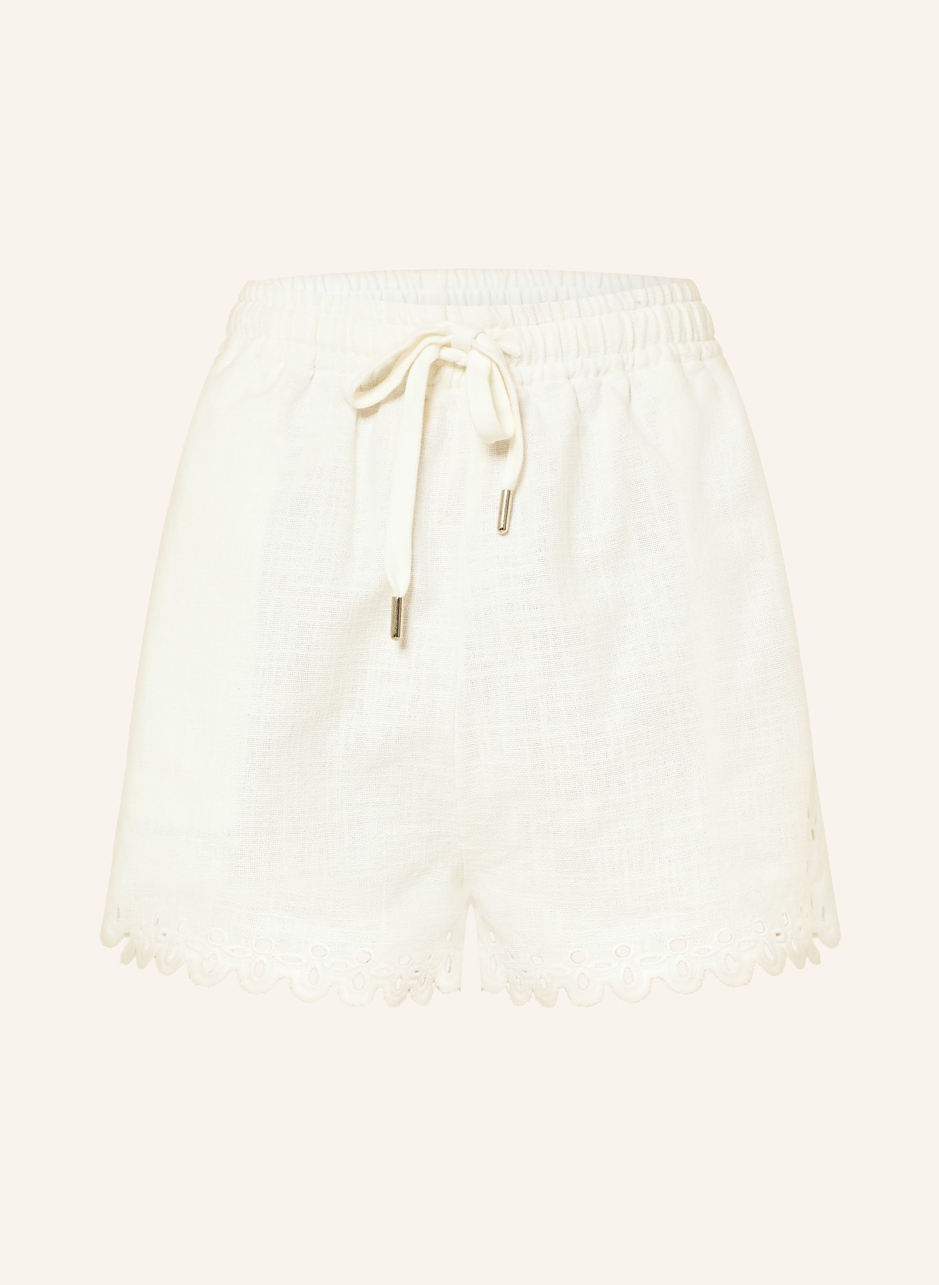 MARANT ÉTOILE Shorts BALYME mit Lochspitze: CREME