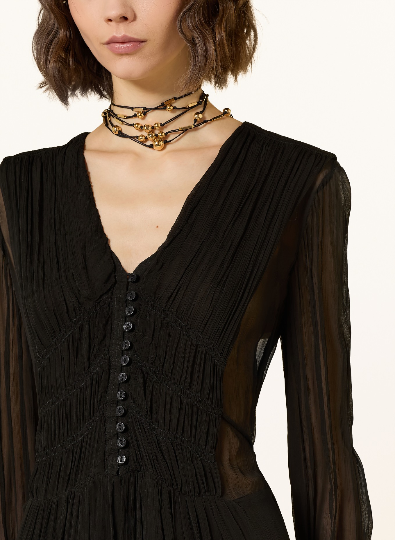 MARANT ÉTOILE Šaty BRIANE: ČERNÁ