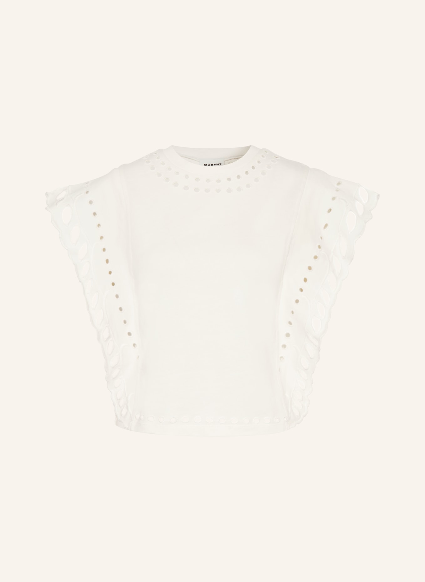 MARANT ÉTOILE Blusentop ODYLE mit Lochspitze: WEISS