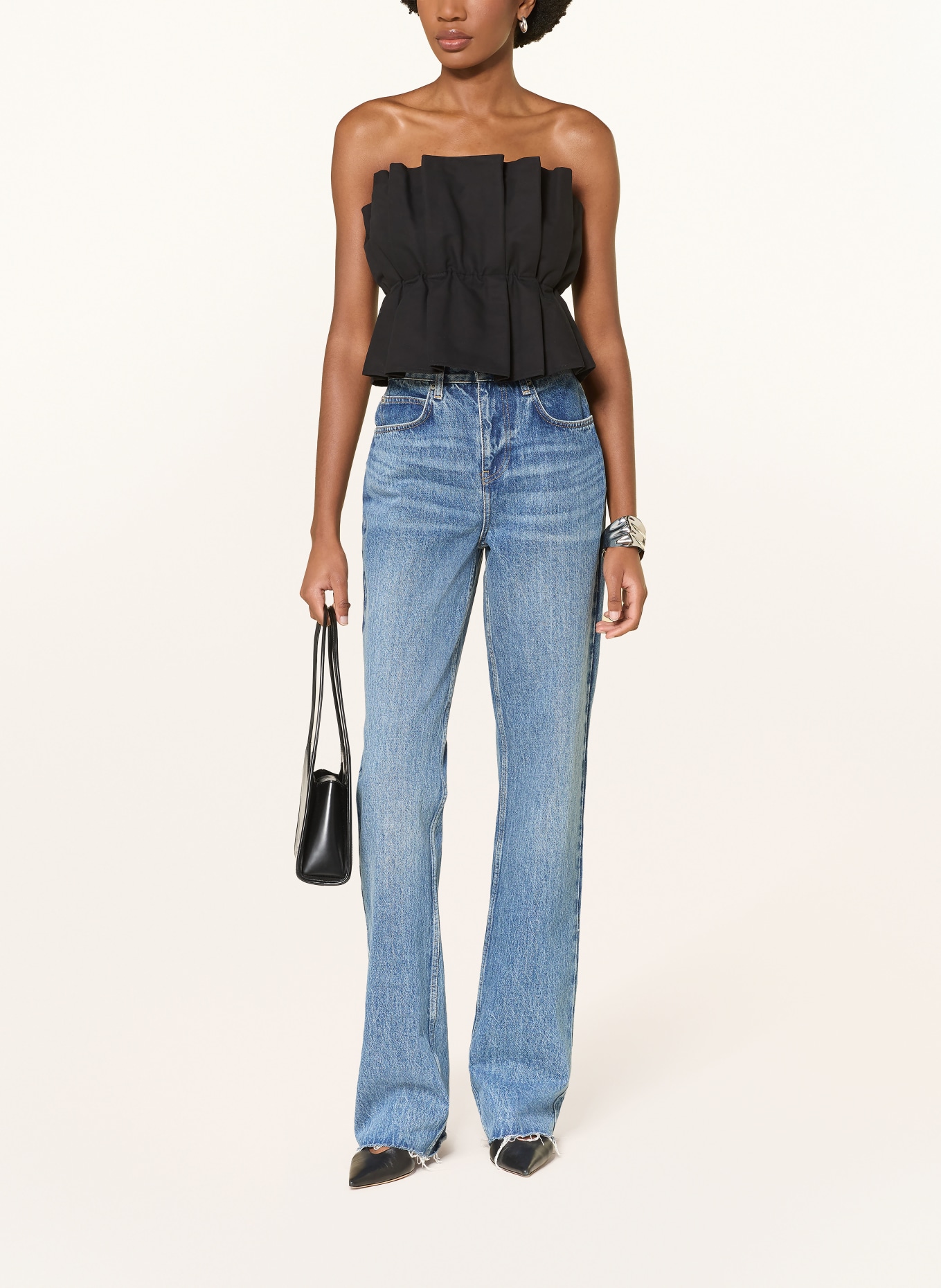 SoSUE Cropped-Top: SCHWARZ