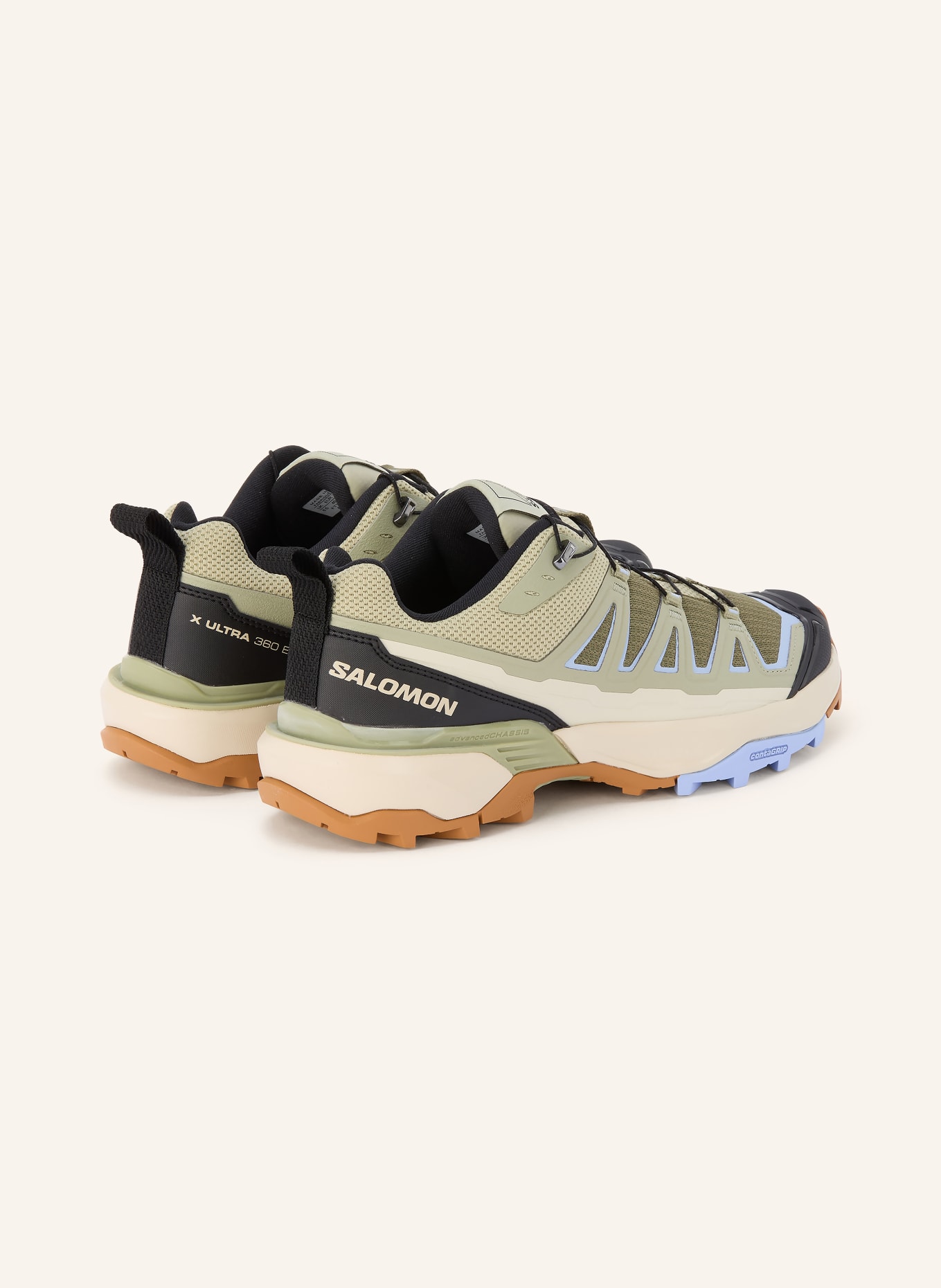SALOMON Wanderschuhe X ULTRA 360 EDGE: HELLGRÜN / KHAKI / SCHWARZ
