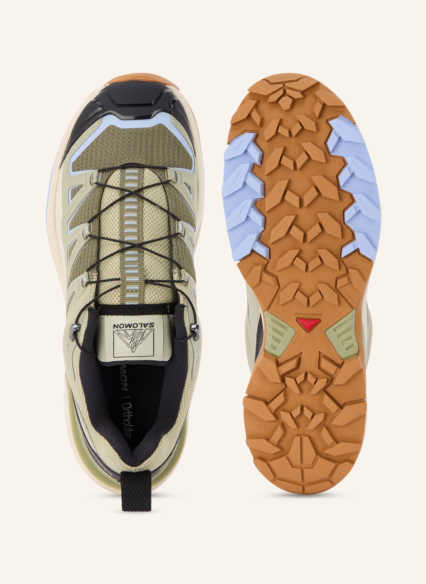 SALOMON Wanderschuhe X ULTRA 360 EDGE: HELLGRÜN / KHAKI / SCHWARZ