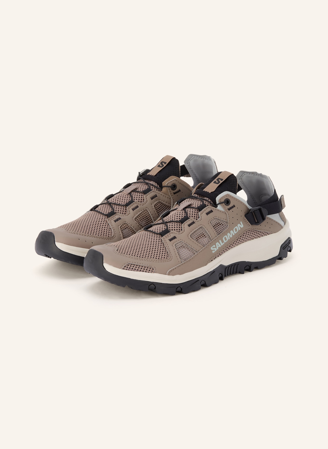 SALOMON Wanderschuhe TECHAMPHIBIAN 5: TAUPE / SCHWARZ