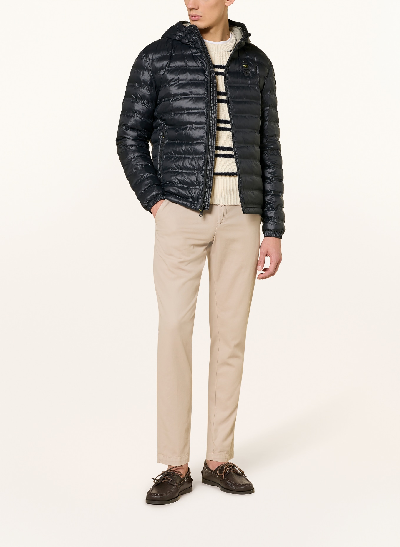 Blauer Steppjacke CHARLES: SCHWARZ