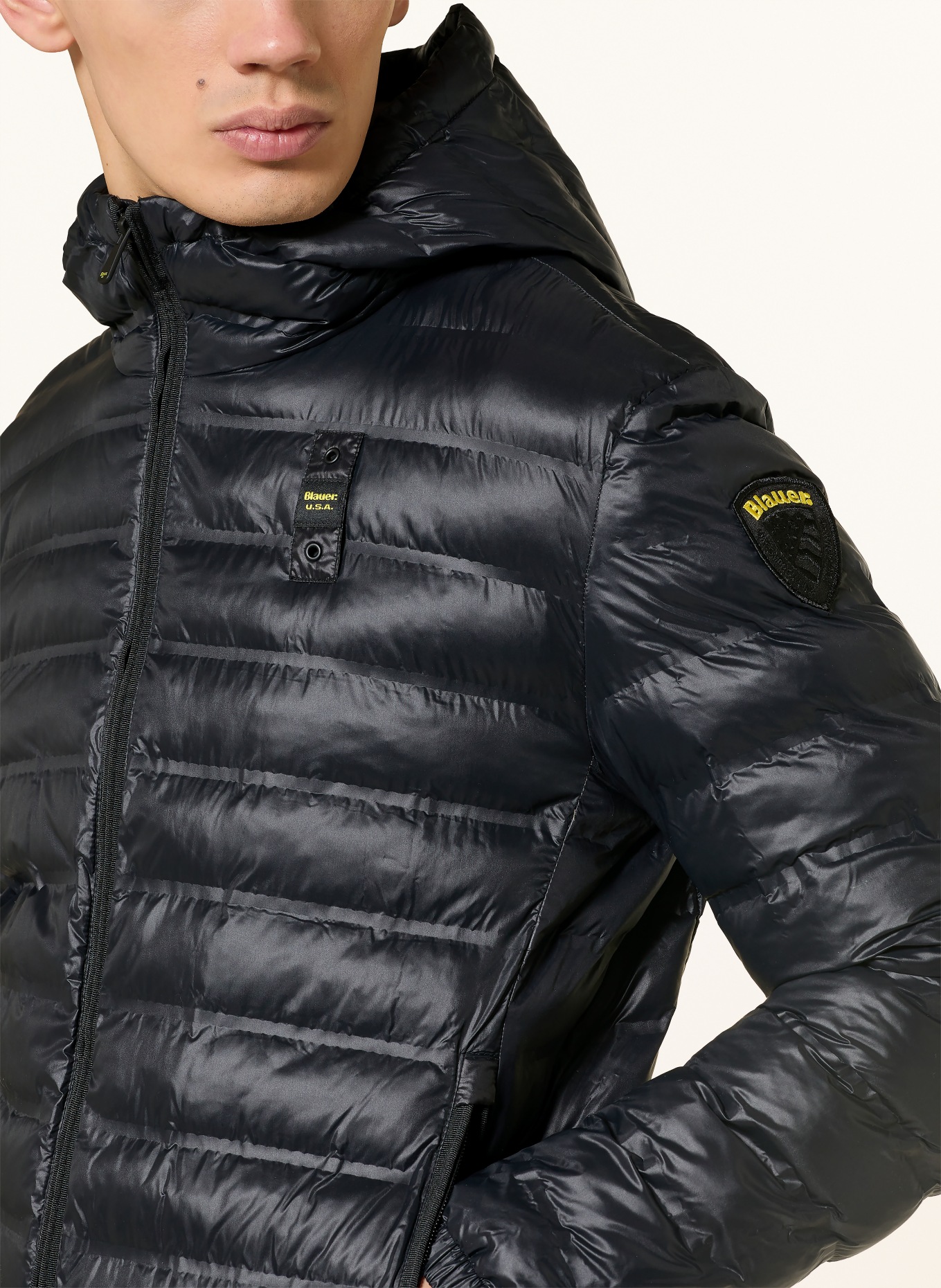 Blauer Steppjacke CHARLES: SCHWARZ