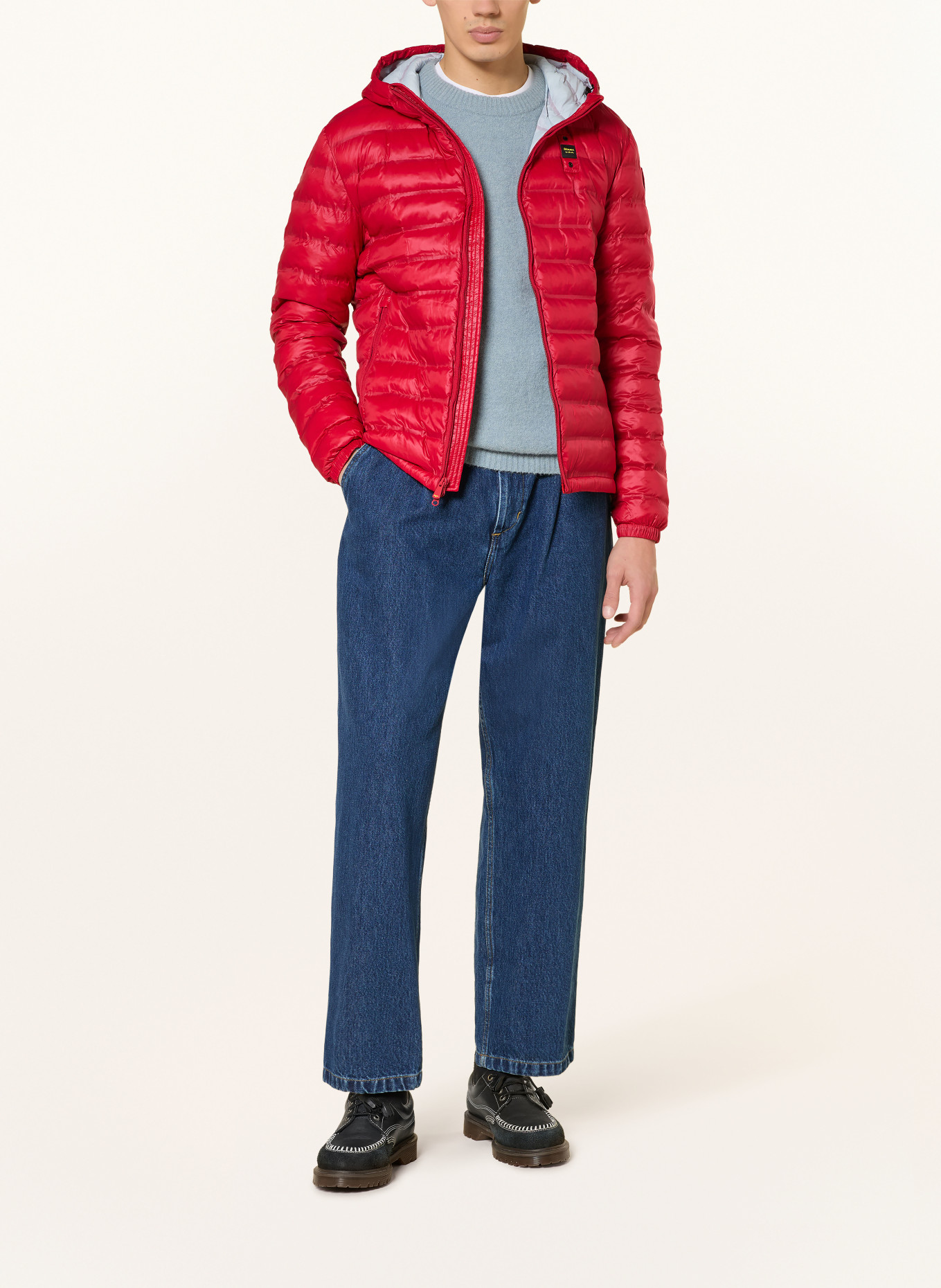 Blauer Steppjacke CHARLES: ROT