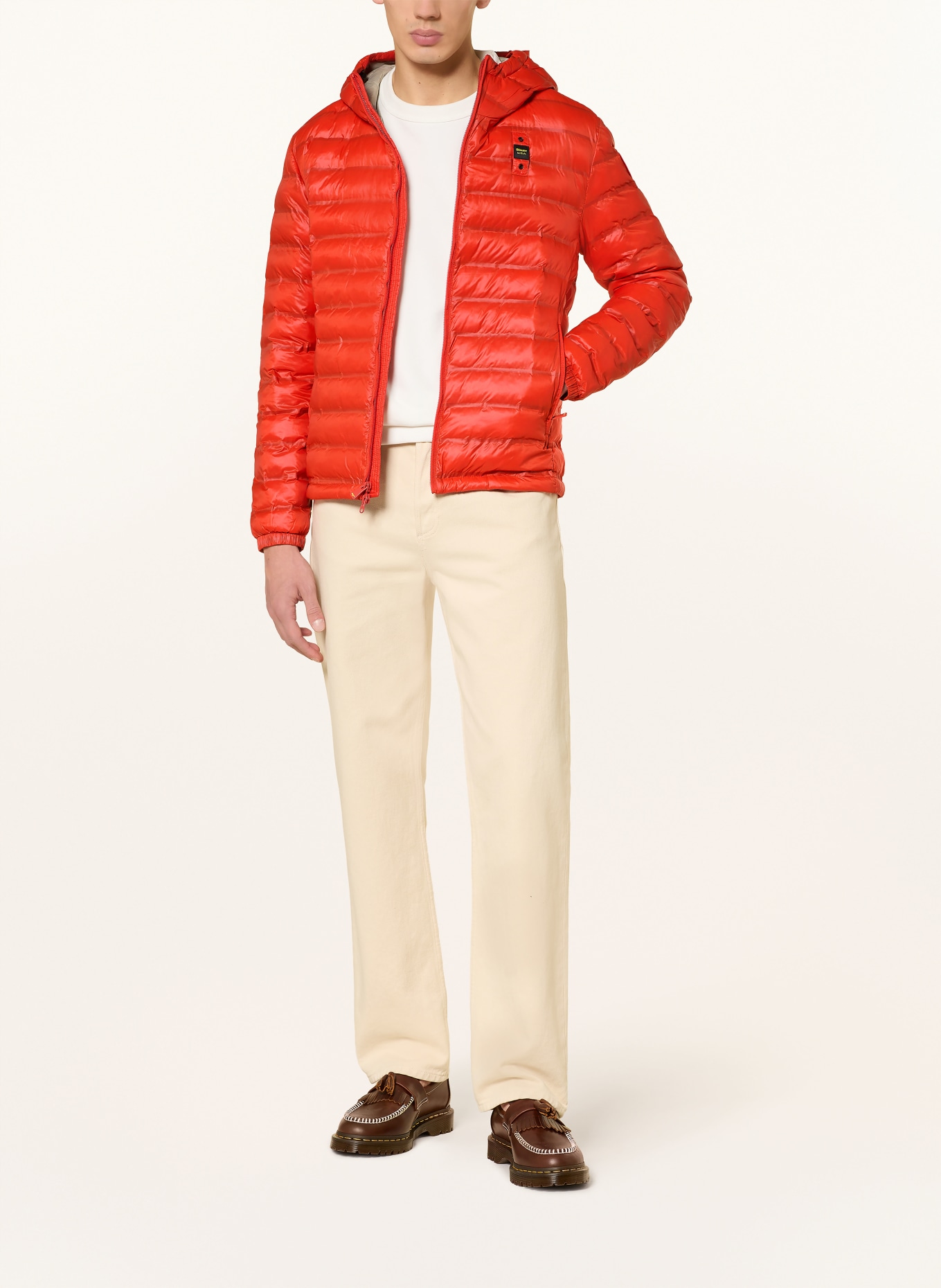 Blauer Steppjacke CHARLES: ORANGE