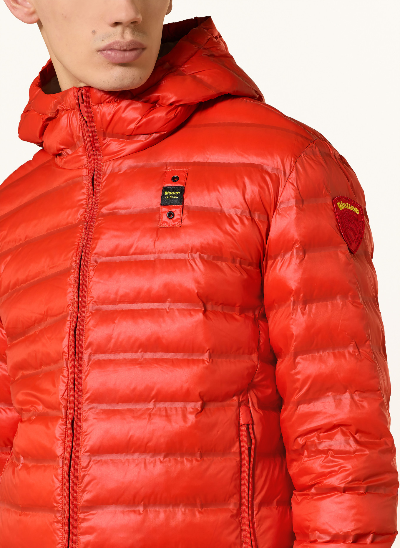 Blauer Steppjacke CHARLES: ORANGE
